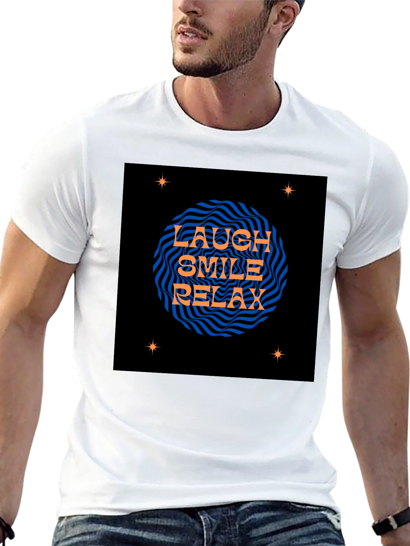 Laugh Smile Relax Graphic Tee - Stylish Comfort