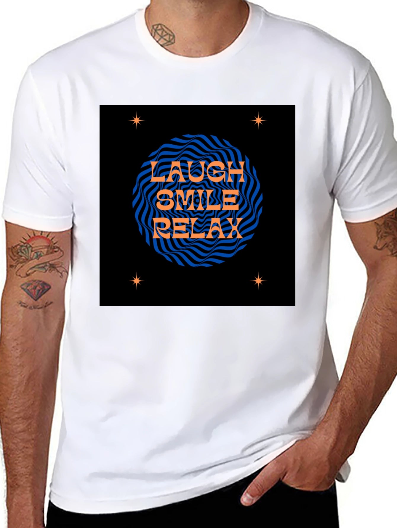 Laugh Smile Relax Graphic Tee - Stylish Comfort