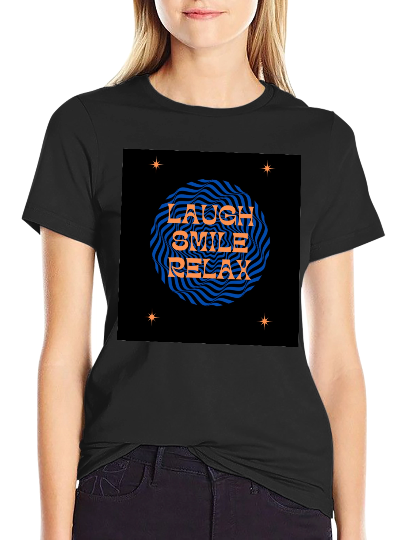 Laugh Smile Relax Graphic Tee - Stylish Comfort
