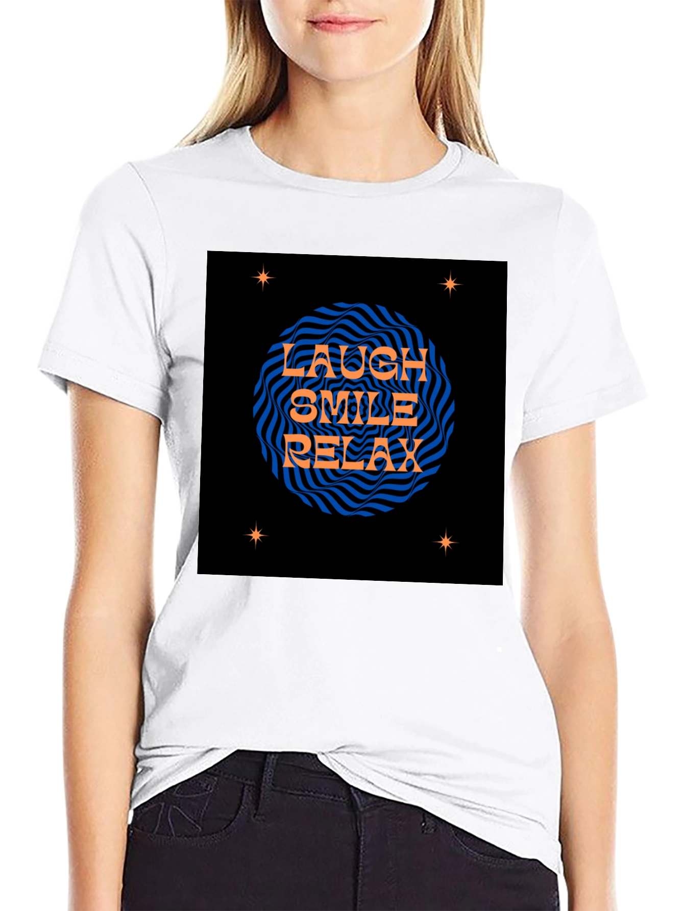 Laugh Smile Relax Graphic Tee - Stylish Comfort