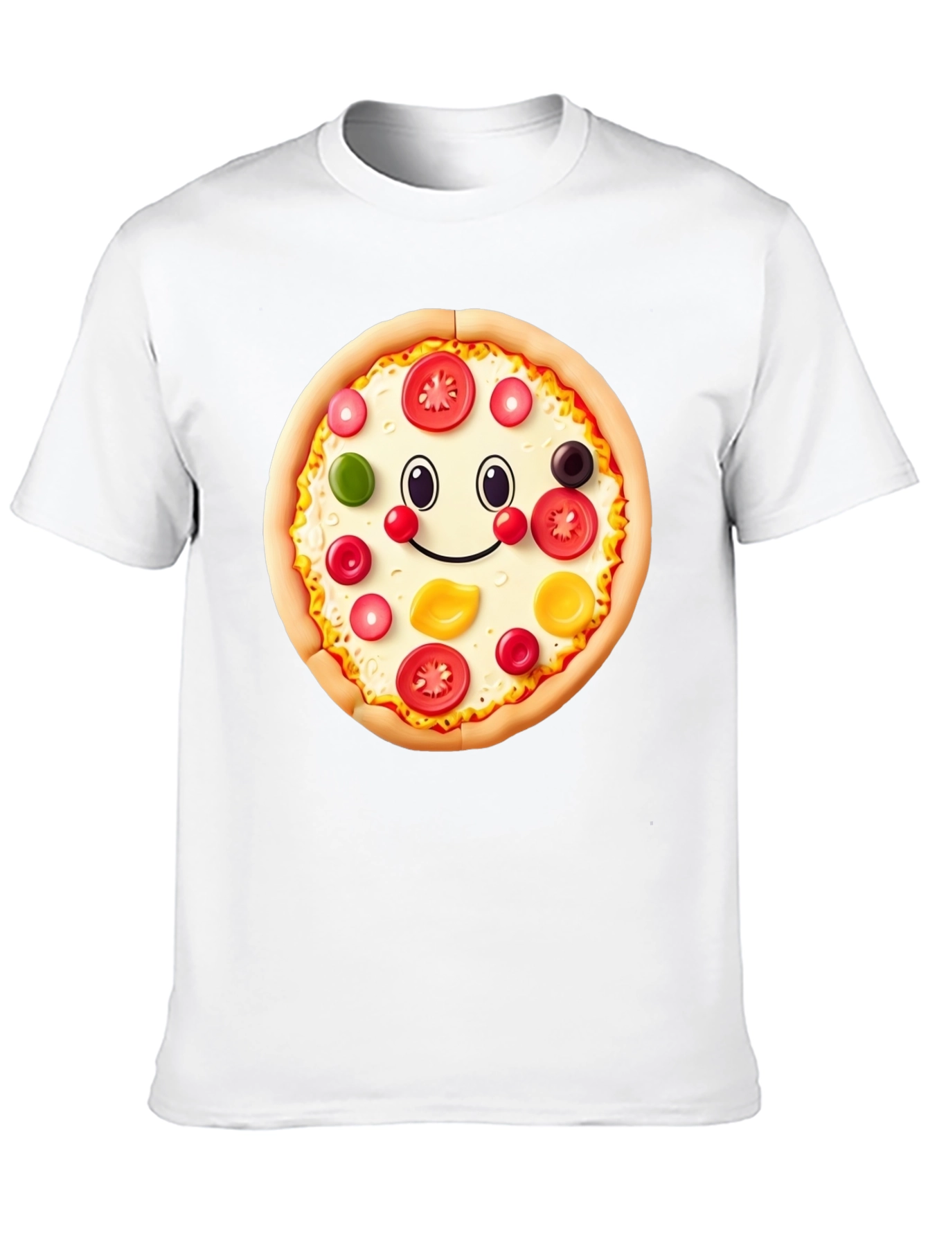 Pizza Smile Graphic T-Shirt - Fun & Unique Design