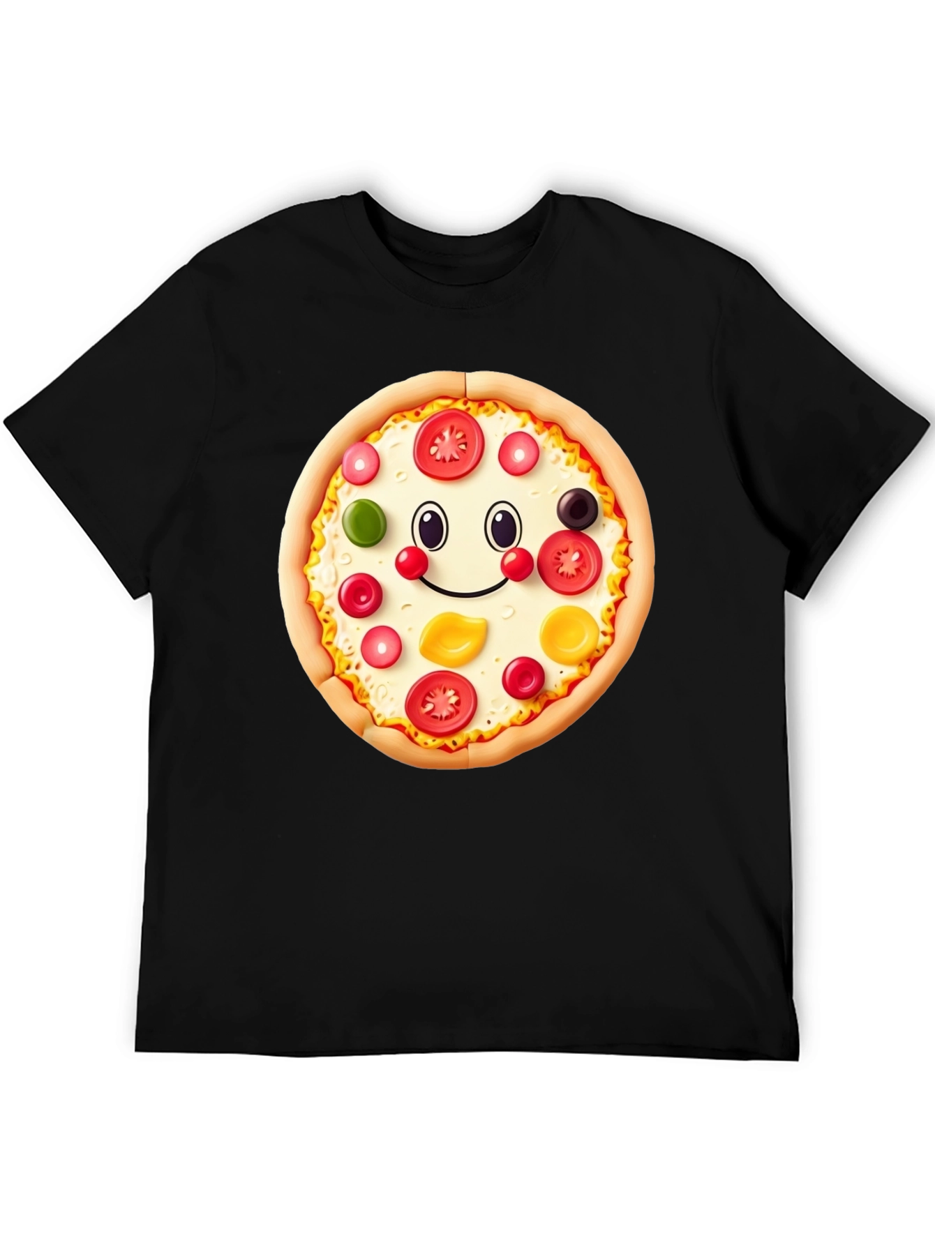 Pizza Smile Graphic T-Shirt - Fun & Unique Design