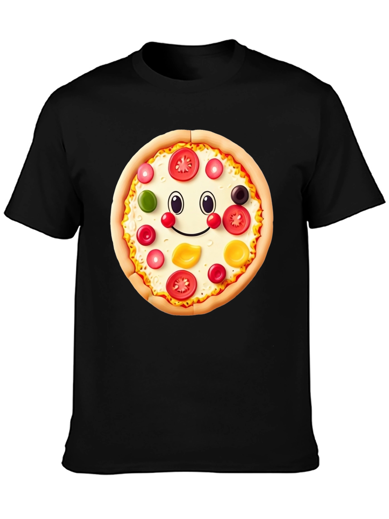 Pizza Smile Graphic T-Shirt - Fun & Unique Design