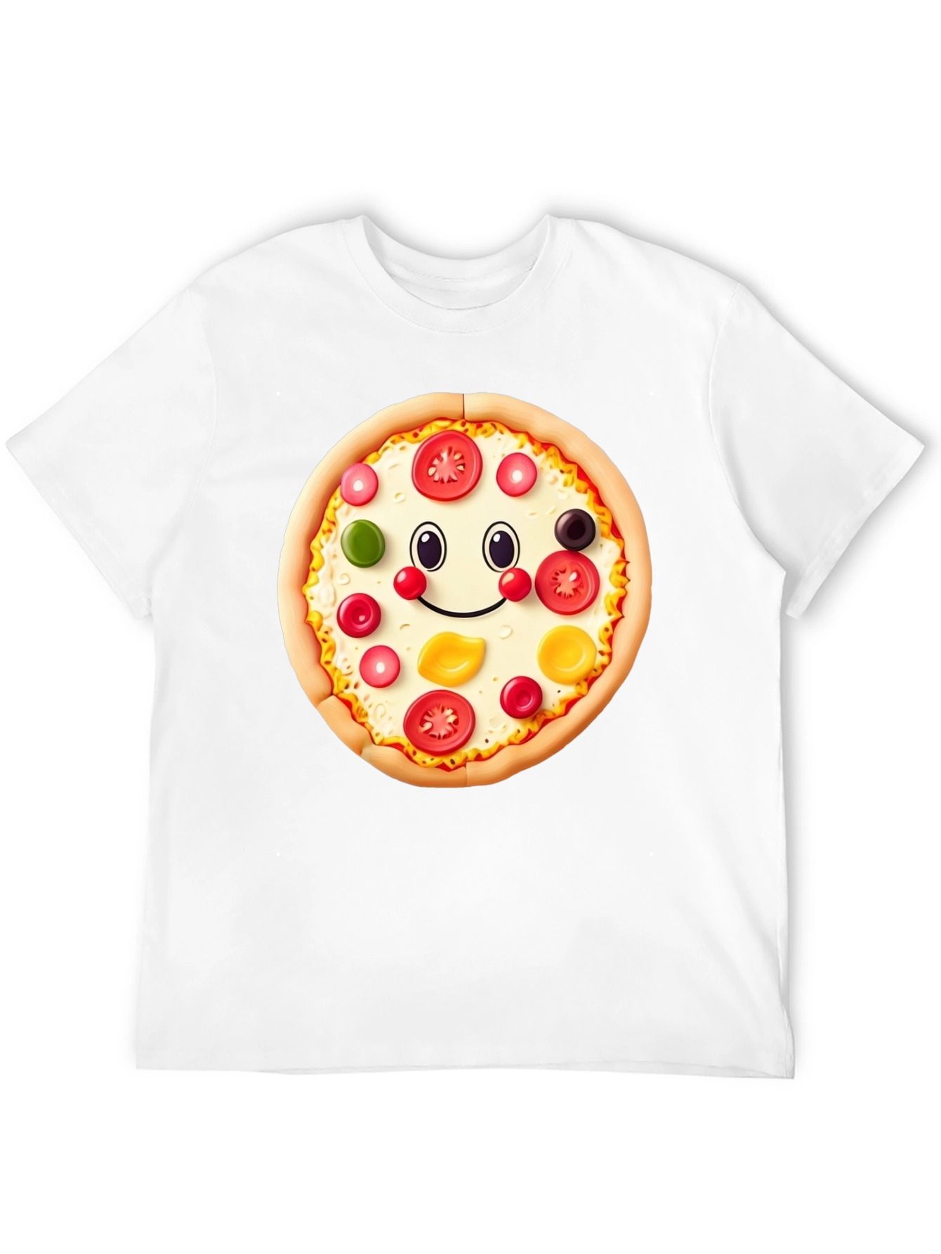Pizza Smile Graphic T-Shirt - Fun & Unique Design