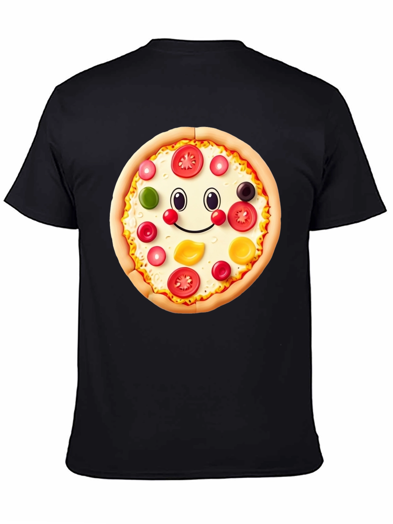 Pizza Smile Graphic T-Shirt - Fun & Unique Design