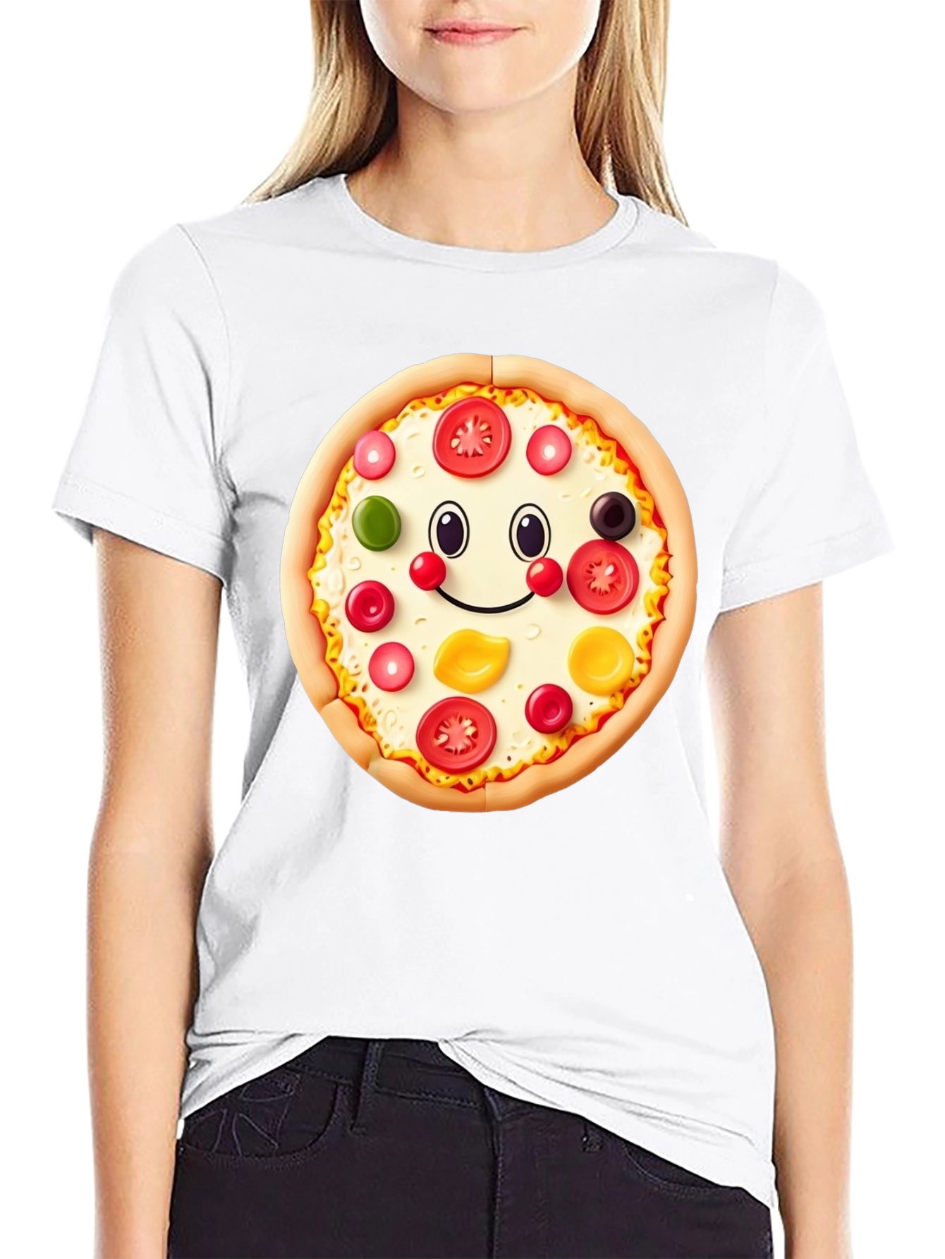Pizza Smile Graphic T-Shirt - Fun & Unique Design
