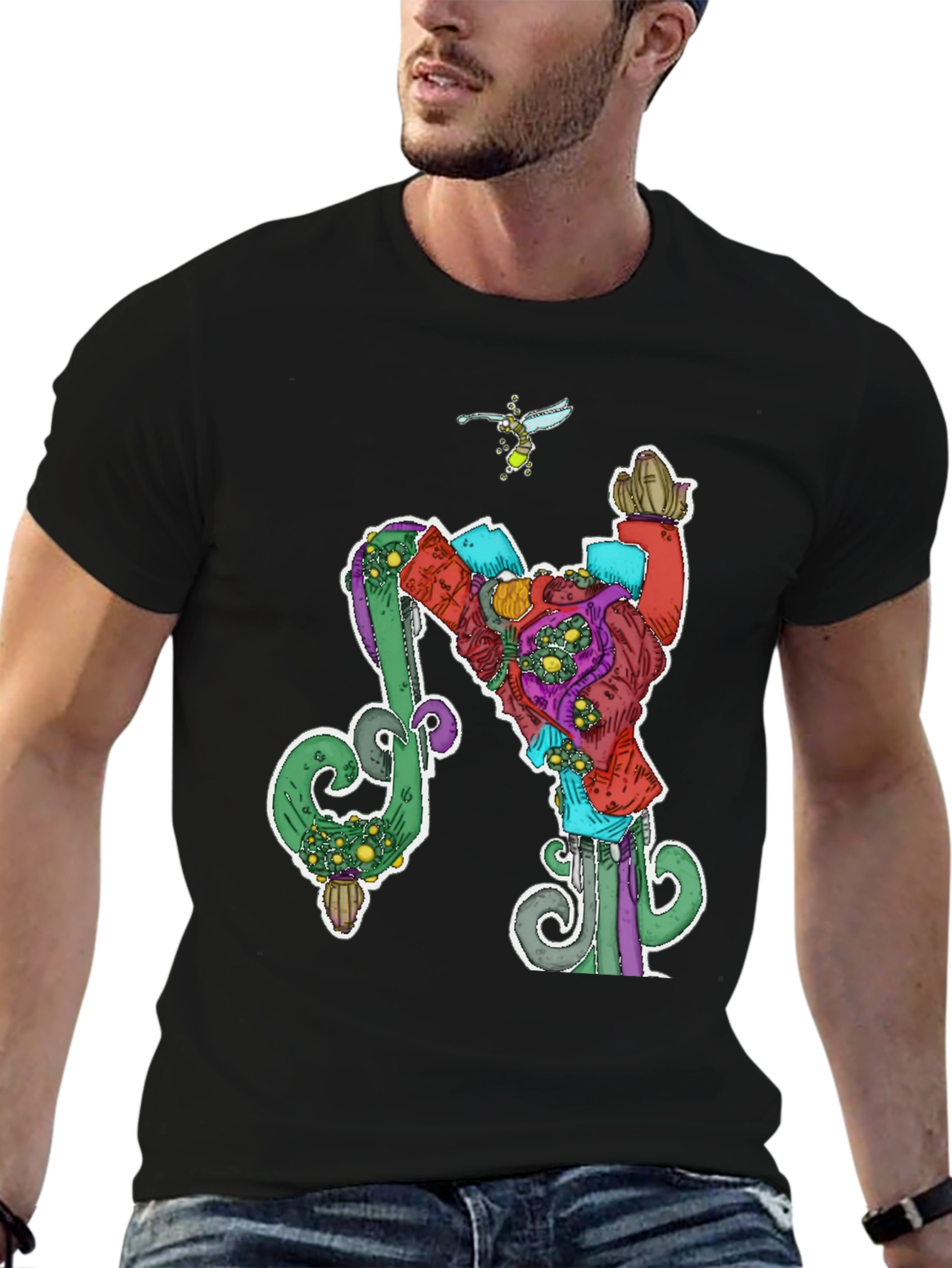 Abstract Cactus Creature Tee