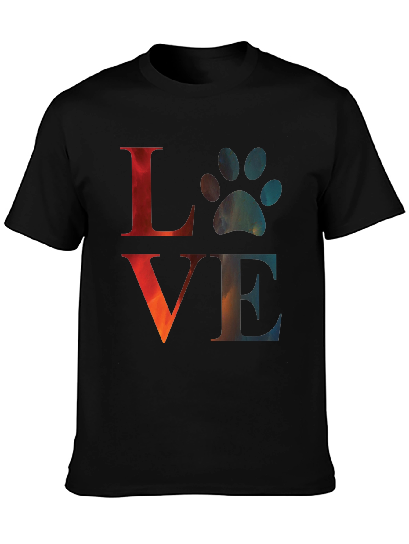 Love Paw Print Graphic Tee - Casual Comfort