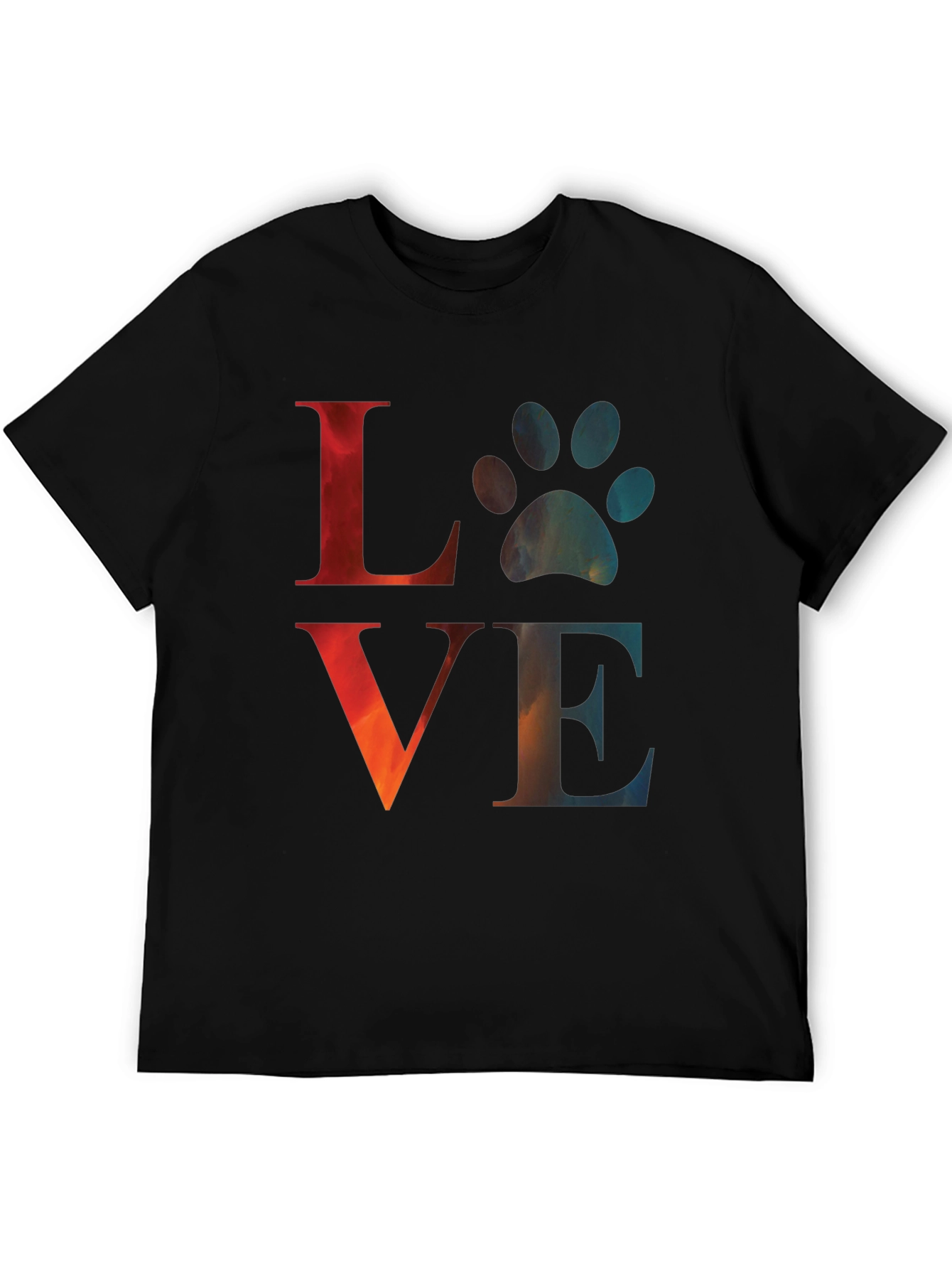 Love Paw Print Graphic Tee - Casual Comfort