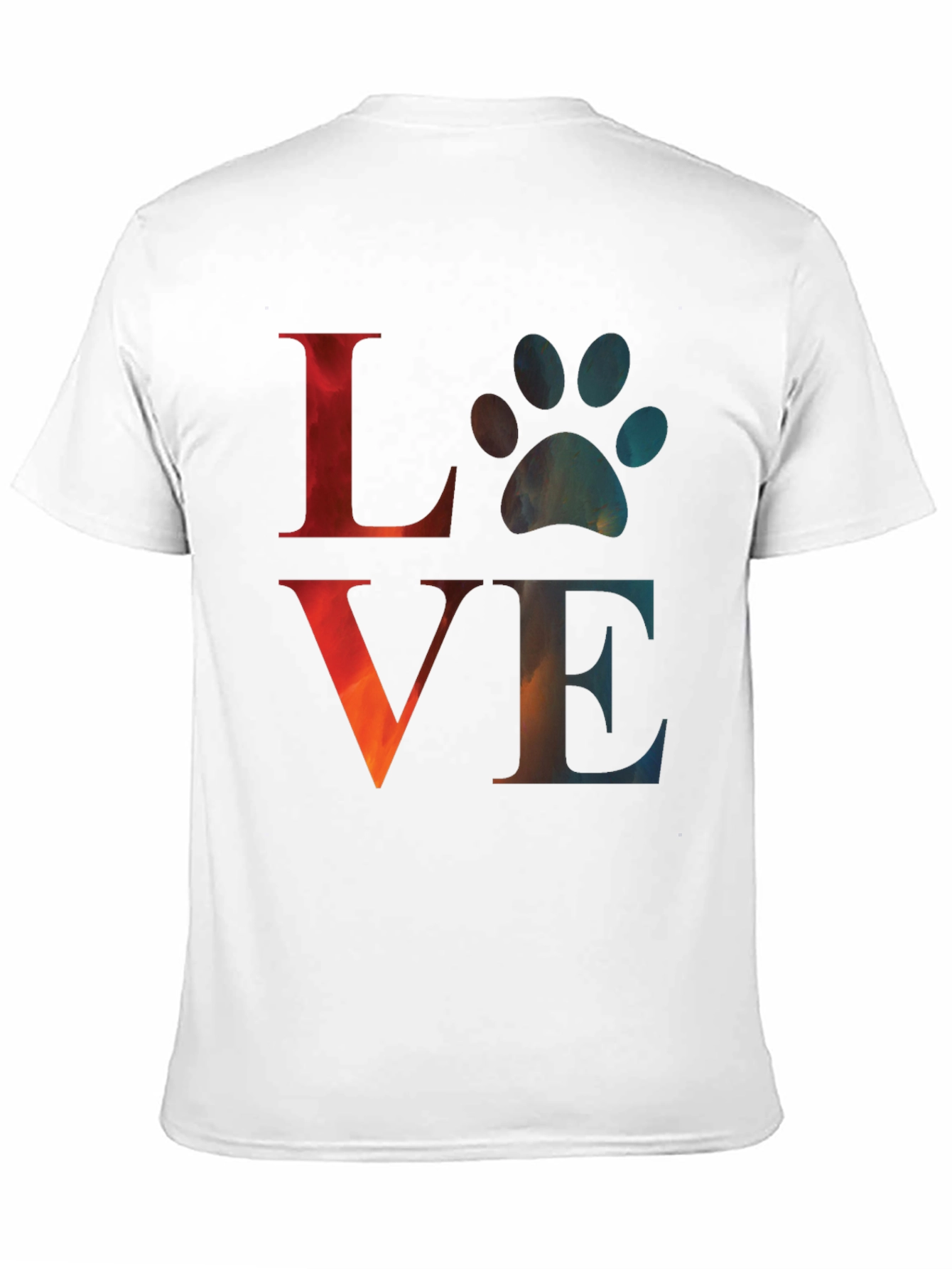 Love Paw Print Graphic Tee - Casual Comfort
