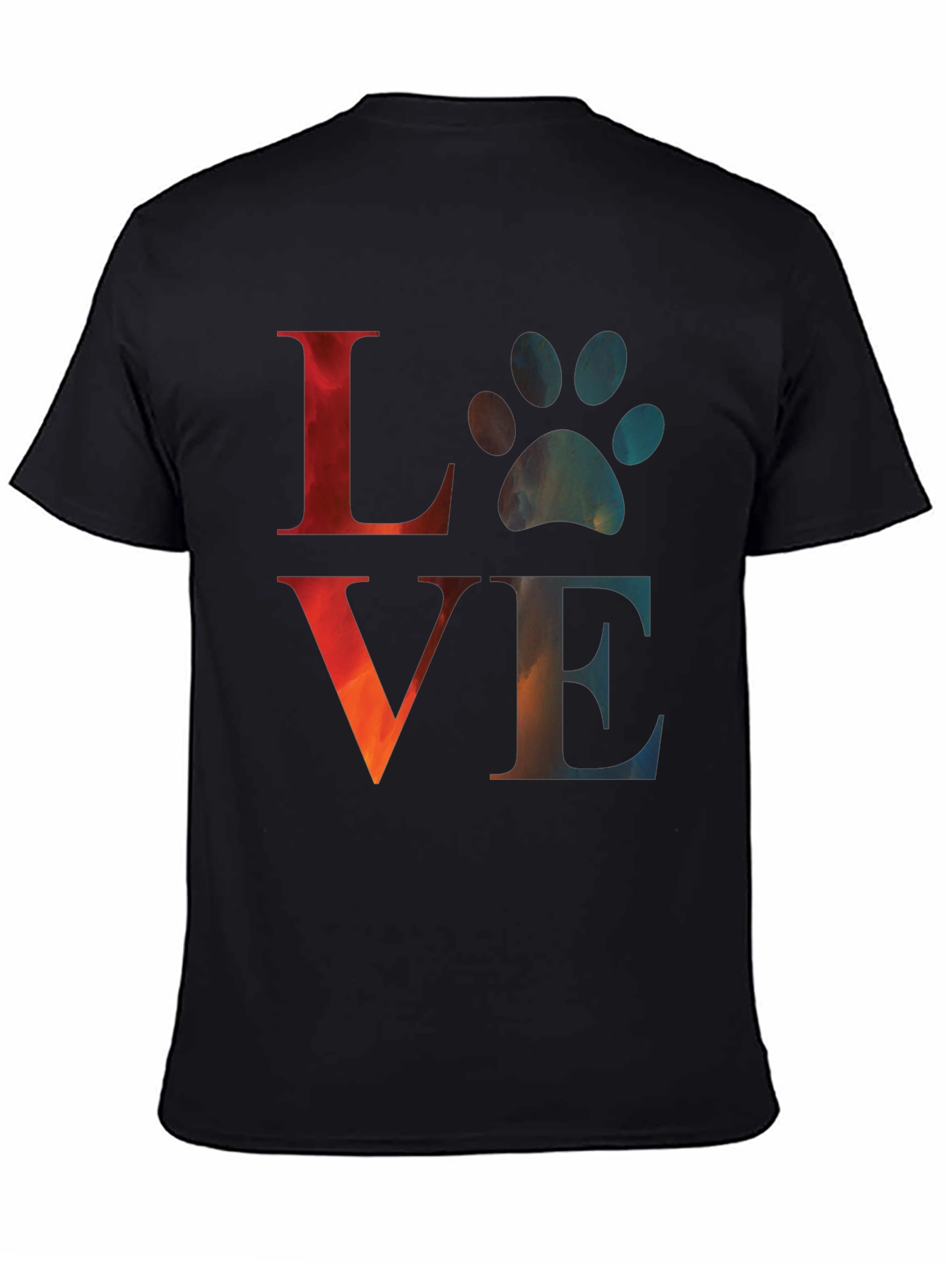 Love Paw Print Graphic Tee - Casual Comfort
