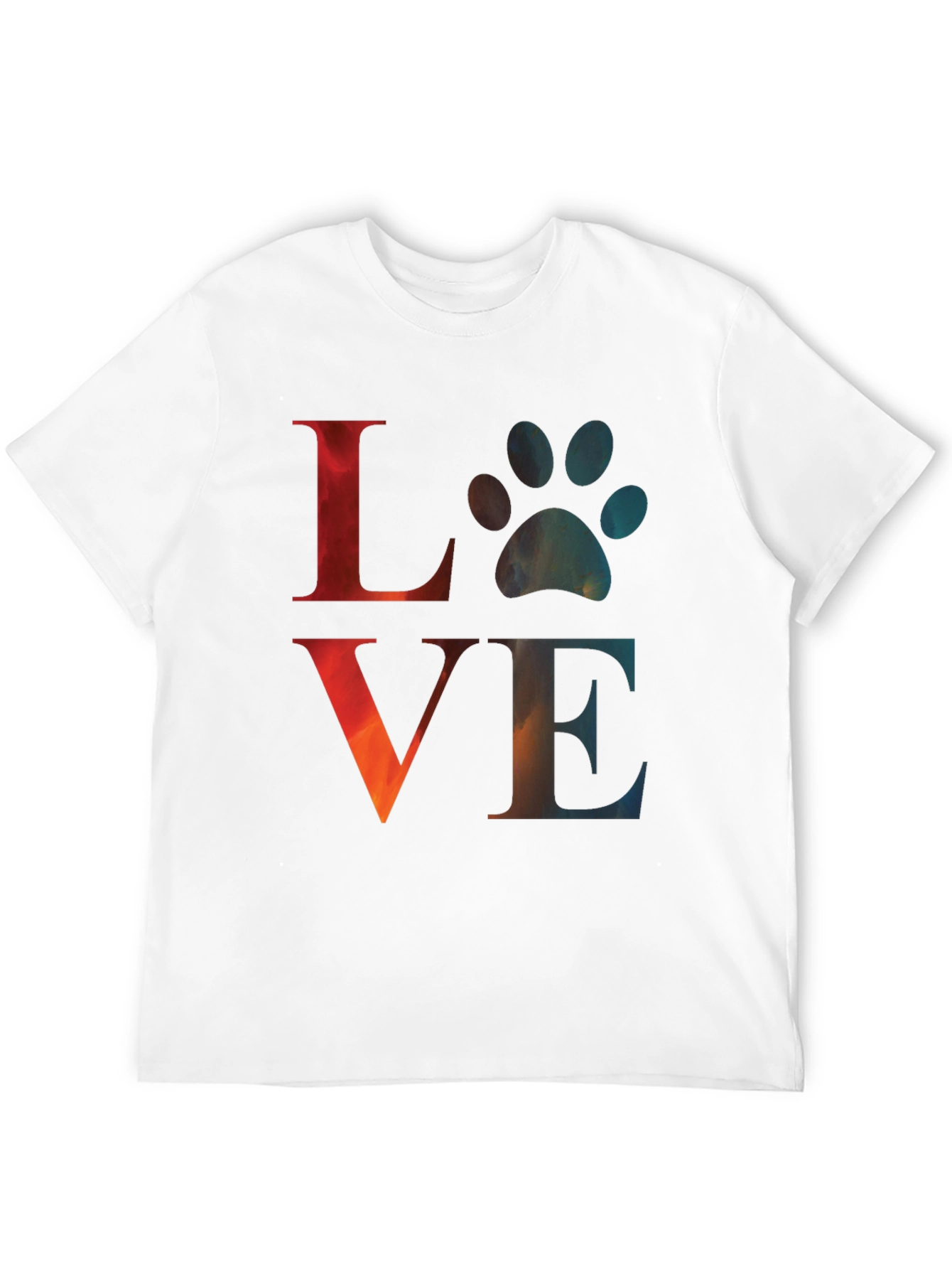Love Paw Print Graphic Tee - Casual Comfort
