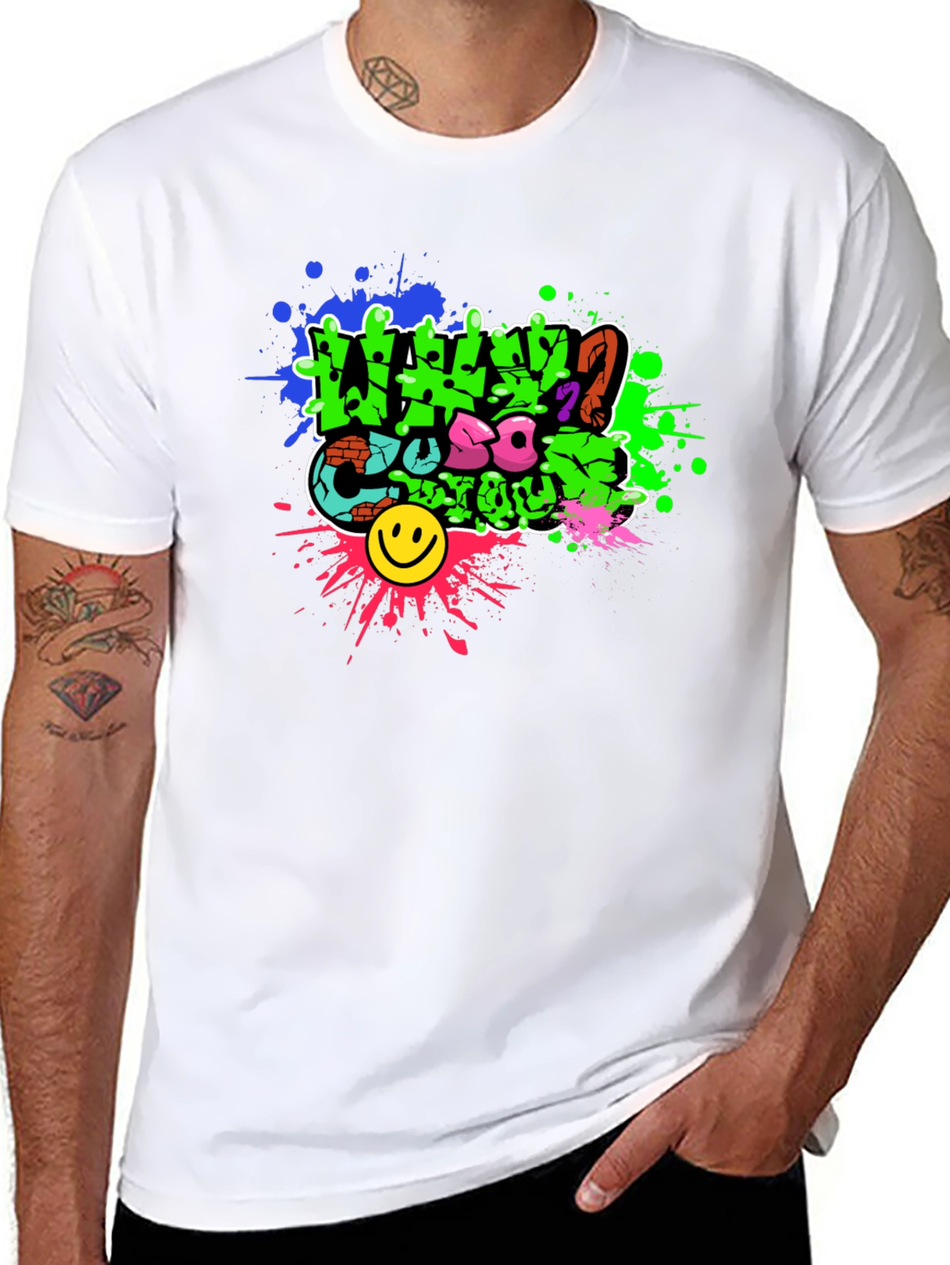 Vibrant Graphic T-Shirt: Trendy Streetwear Style