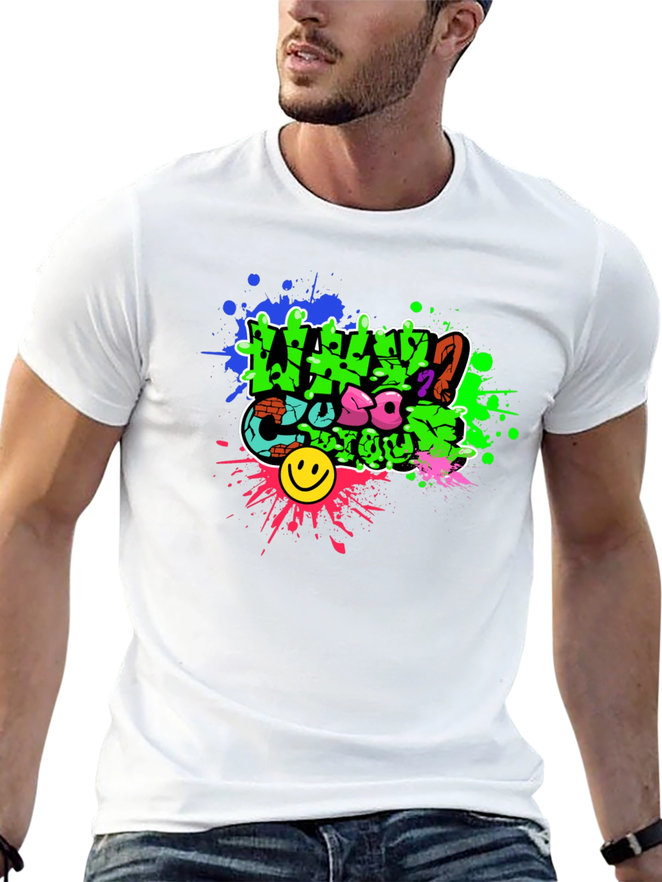 Vibrant Graphic T-Shirt: Trendy Streetwear Style