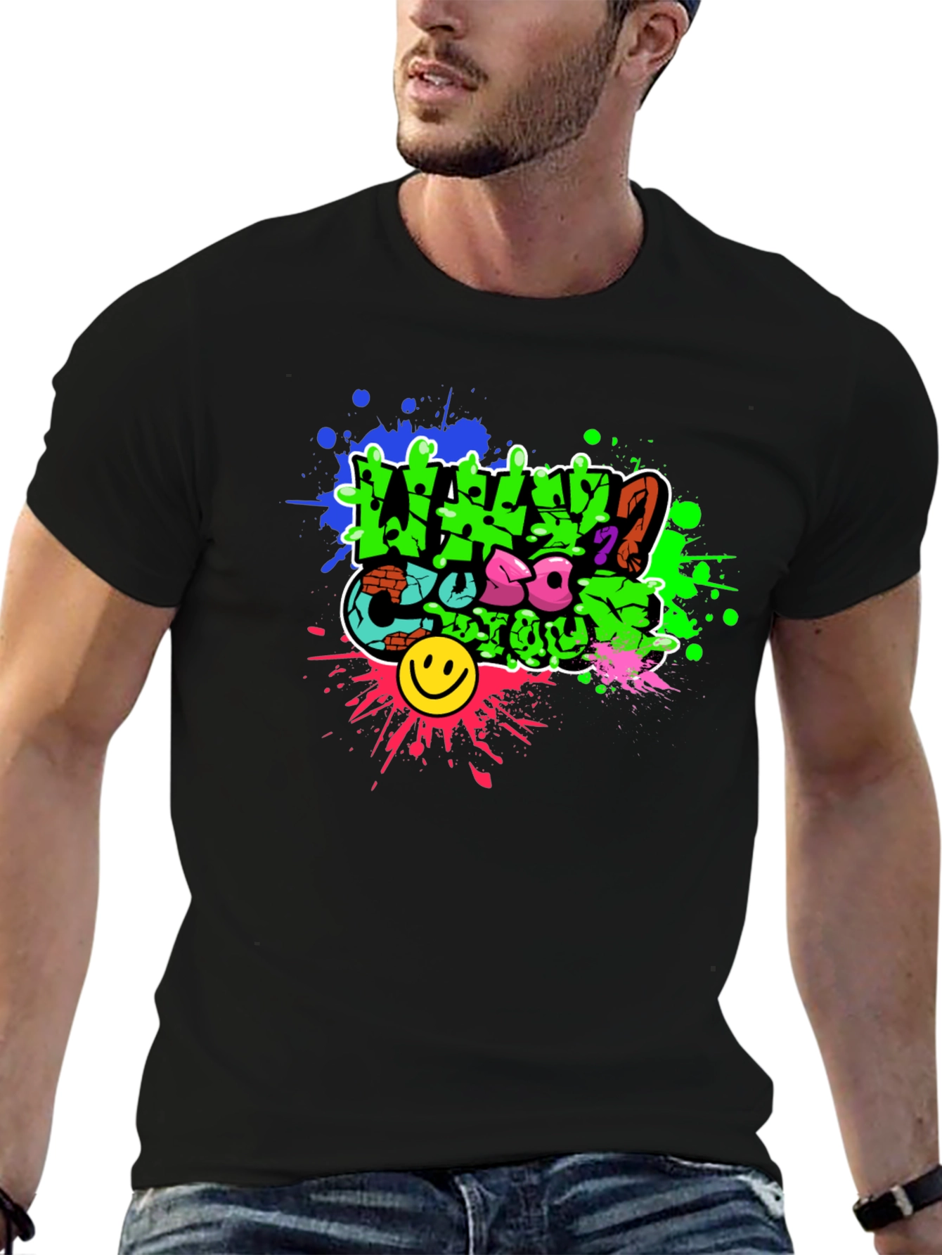 Vibrant Graphic T-Shirt: Trendy Streetwear Style