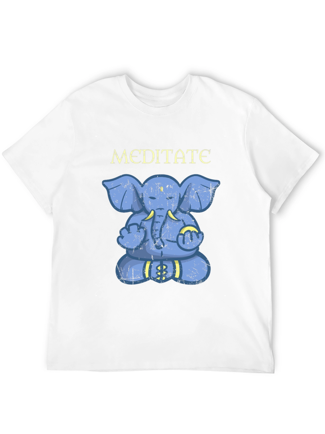 Meditate Elephant Graphic T-Shirt