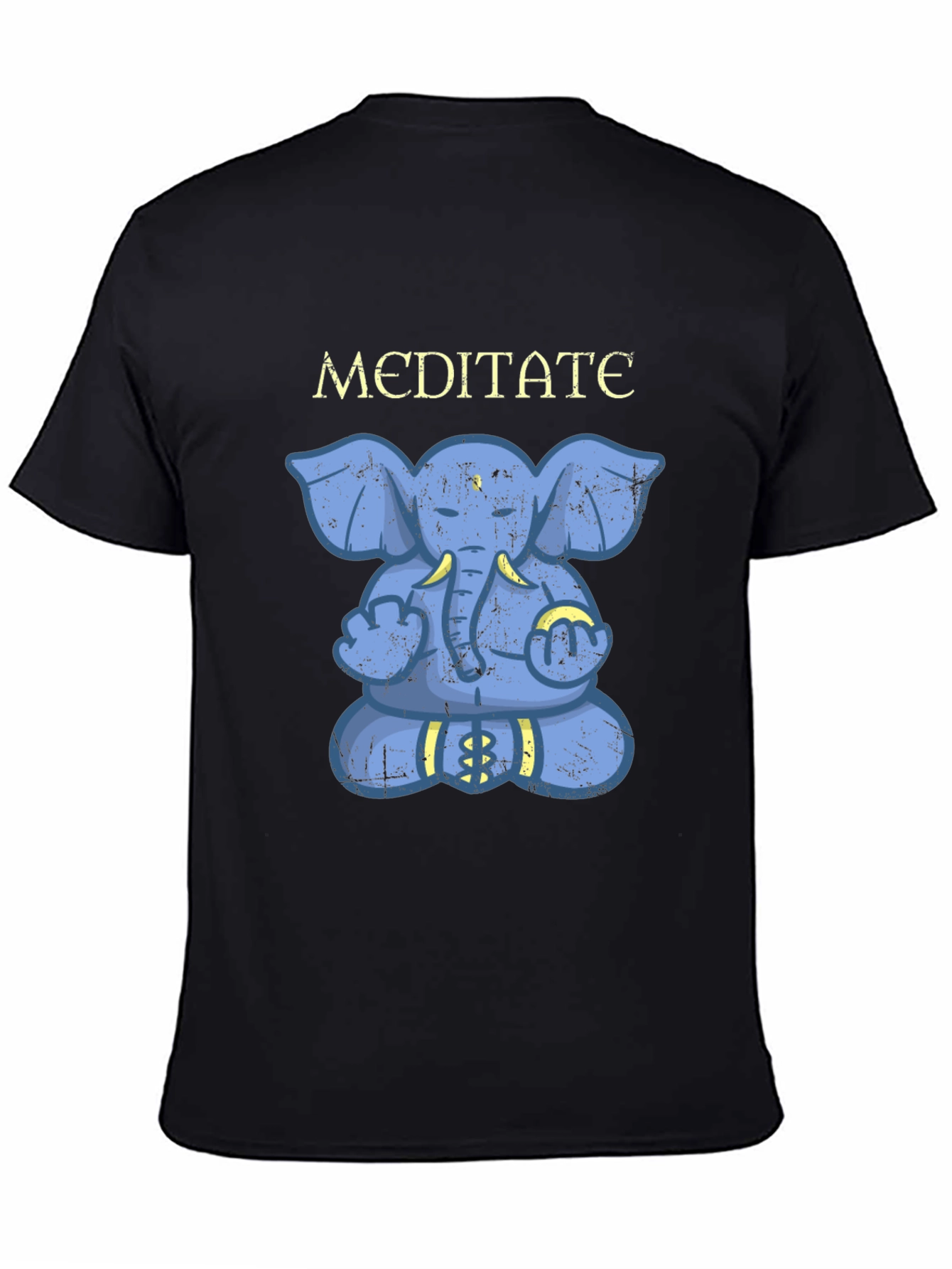 Meditate Elephant Graphic T-Shirt