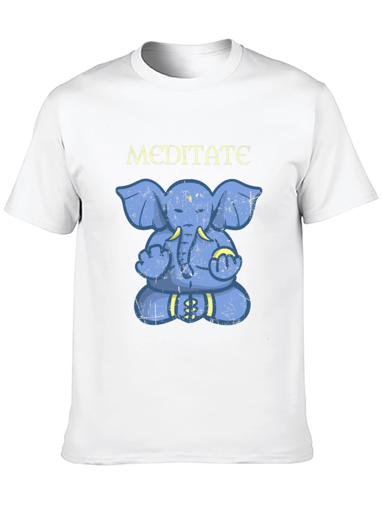 Meditate Elephant Graphic T-Shirt