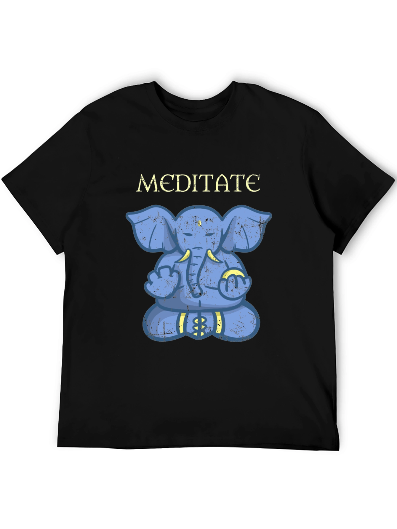 Meditate Elephant Graphic T-Shirt