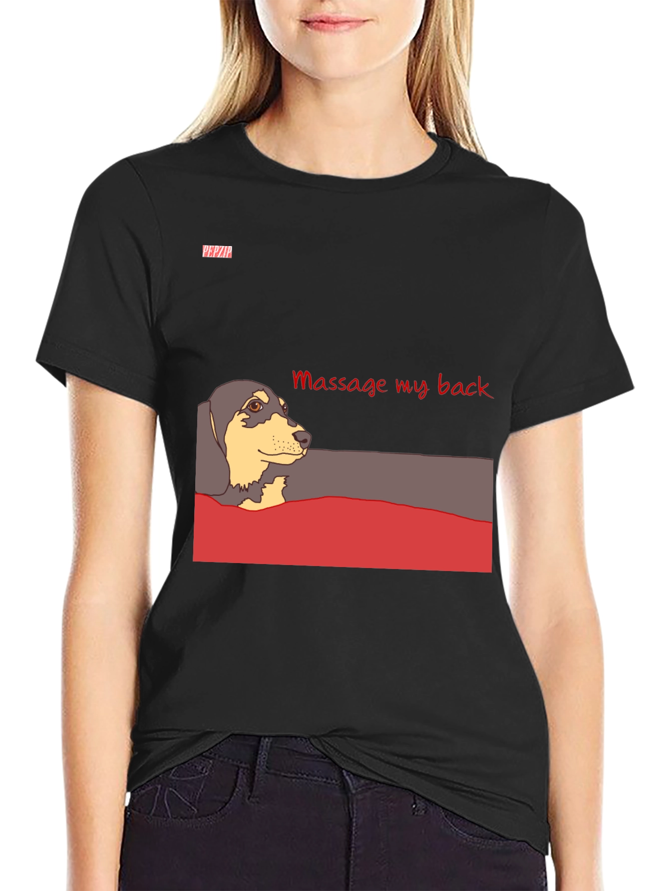 Massage My Back Dachshund T-Shirt - Unisex