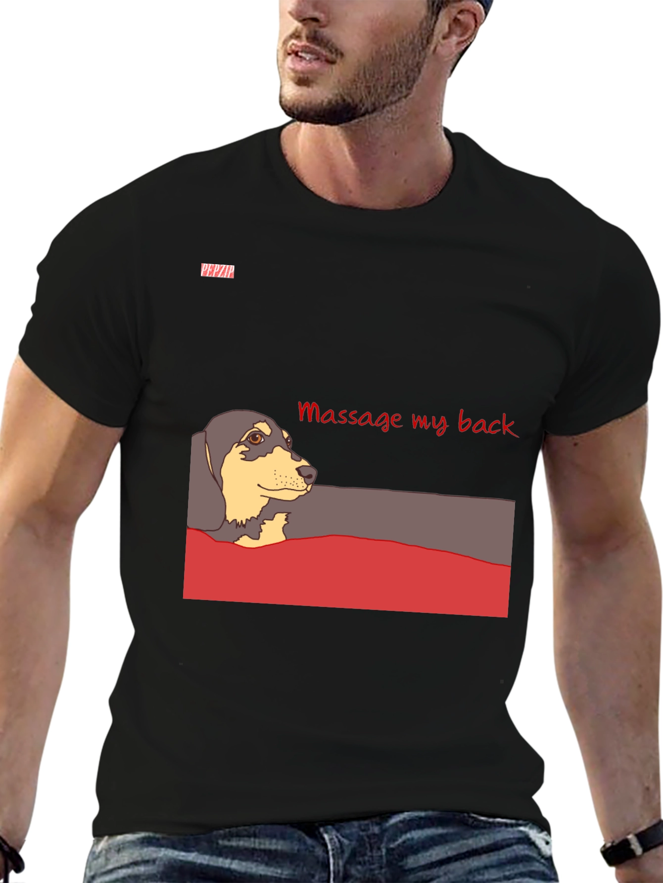 Massage My Back Dachshund T-Shirt - Unisex