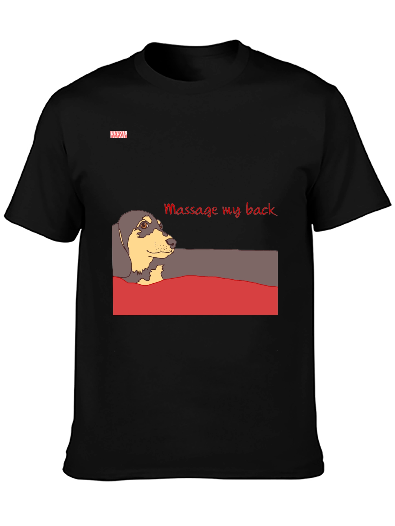 Massage My Back Dachshund T-Shirt - Unisex