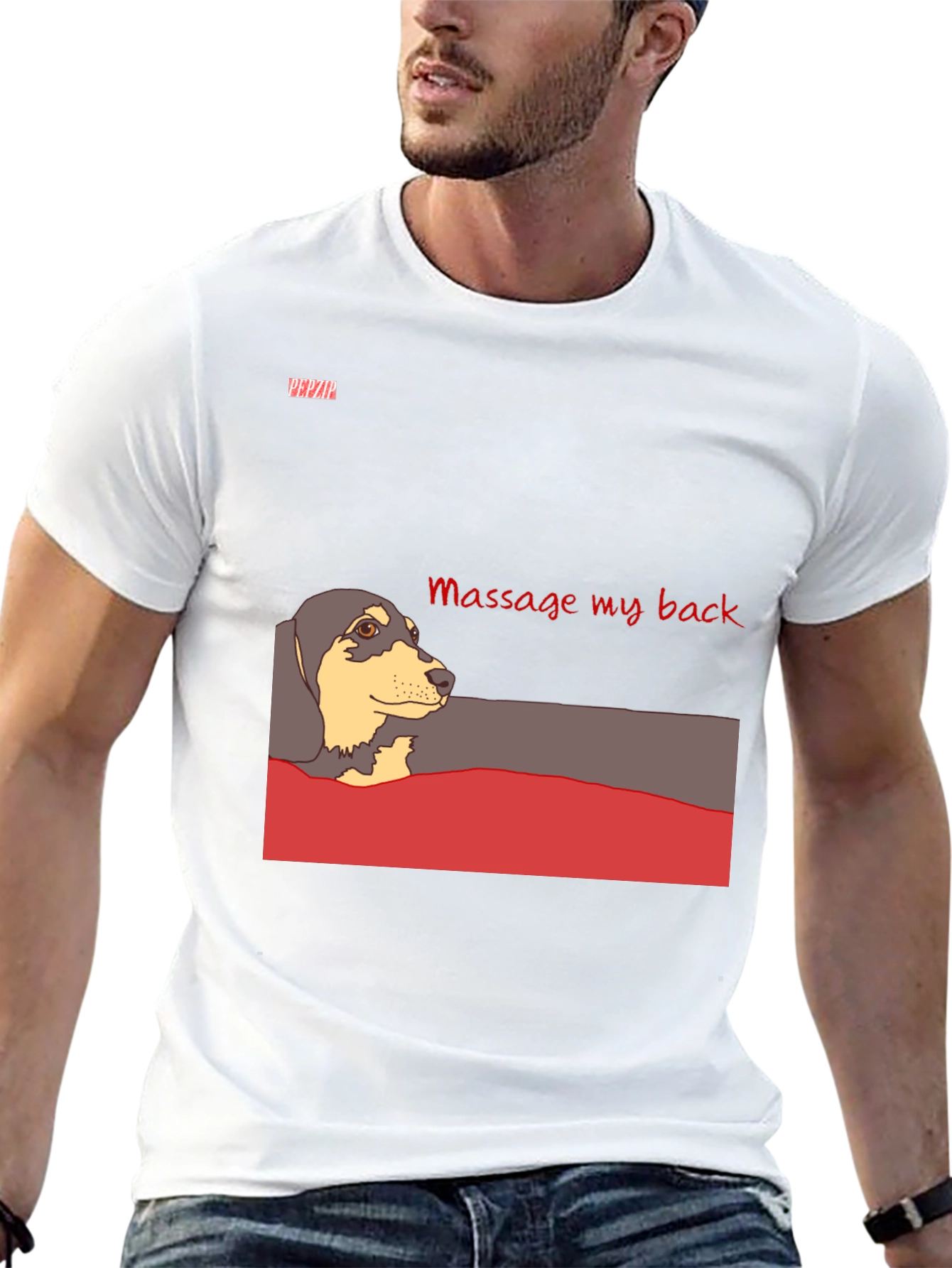 Massage My Back Dachshund T-Shirt - Unisex