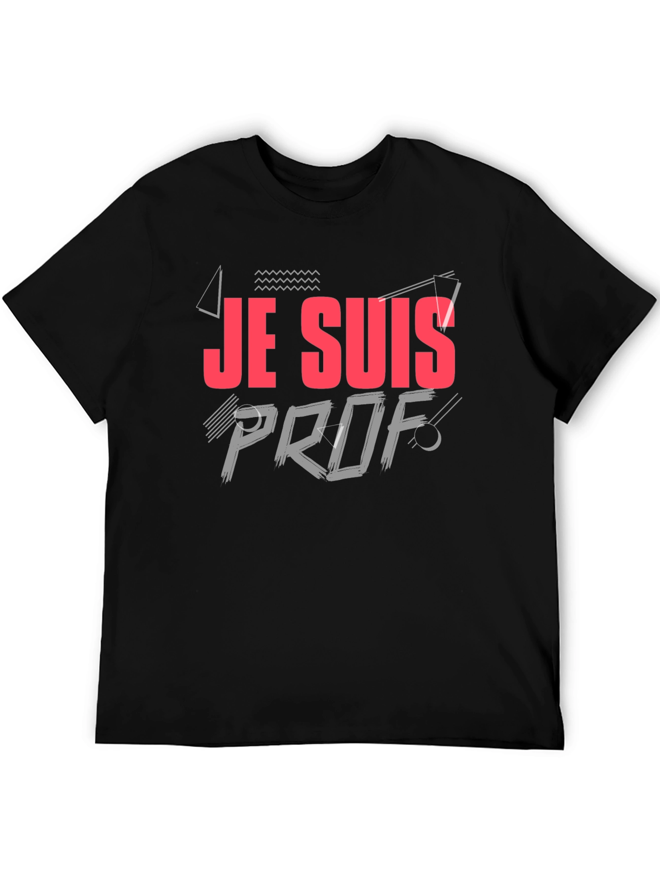 Je Suis Prof T-Shirt - Black Casual Tee