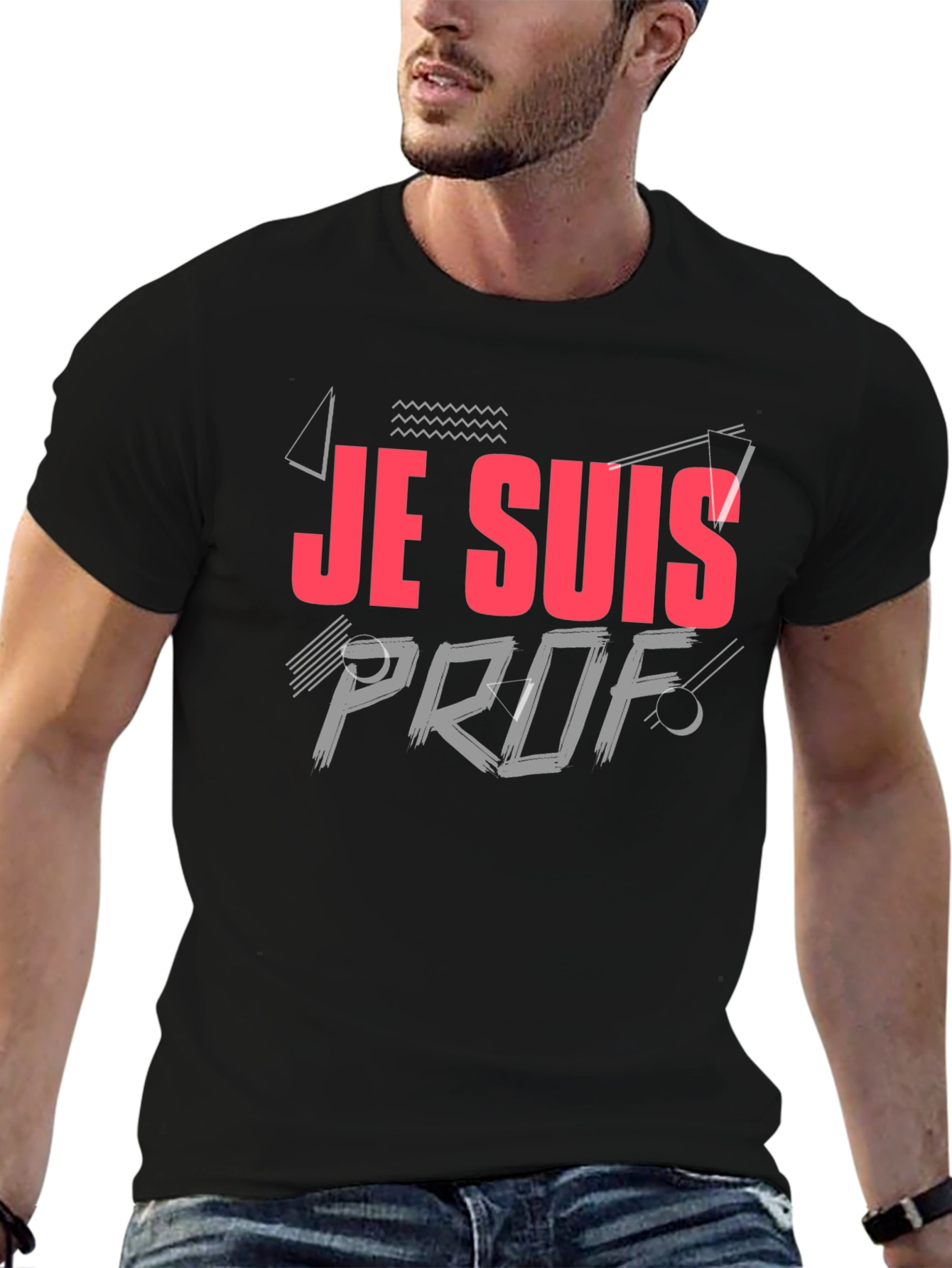 Je Suis Prof T-Shirt - Black Casual Tee