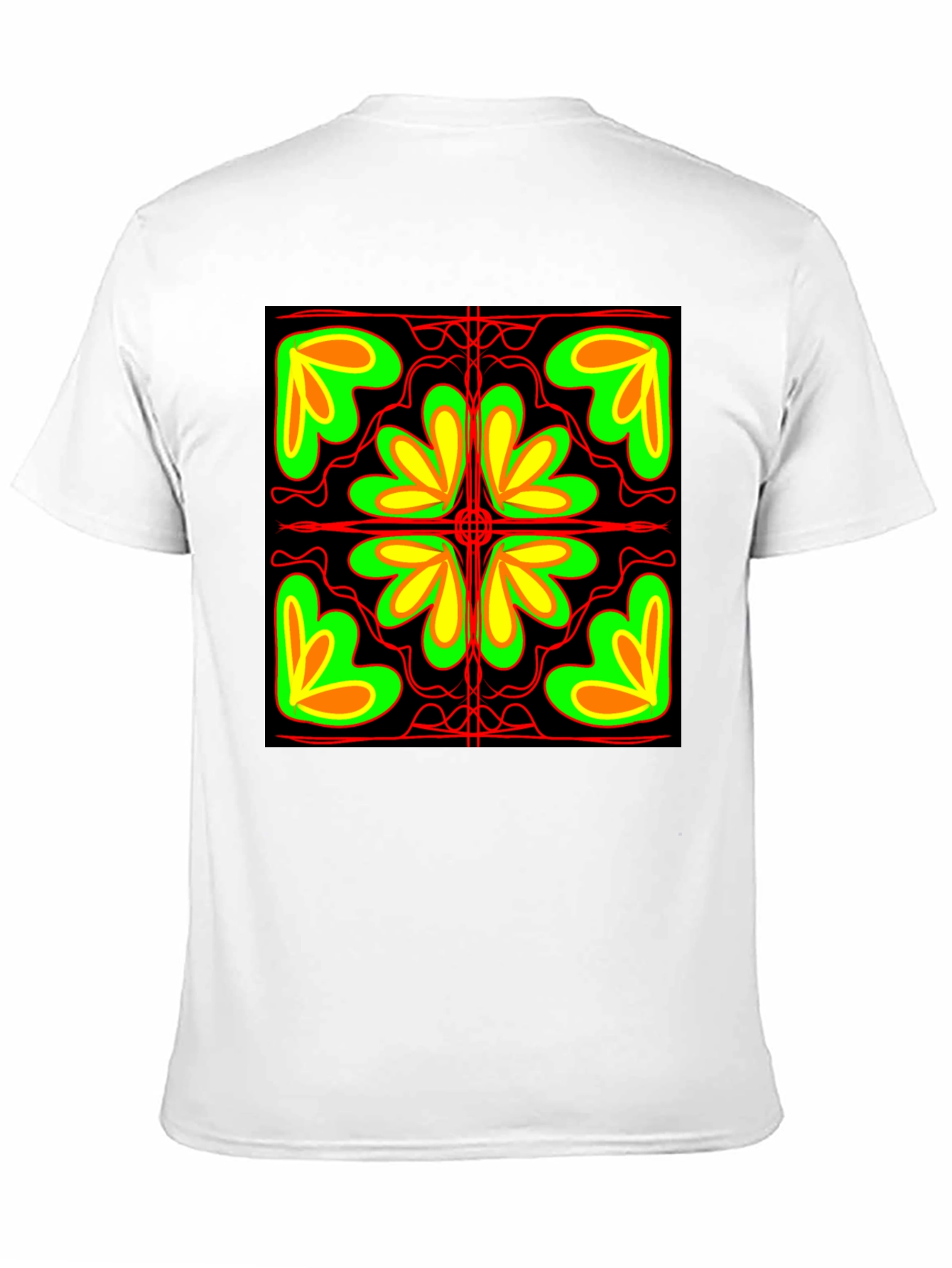 Abstract Floral Graphic Black T-Shirt
