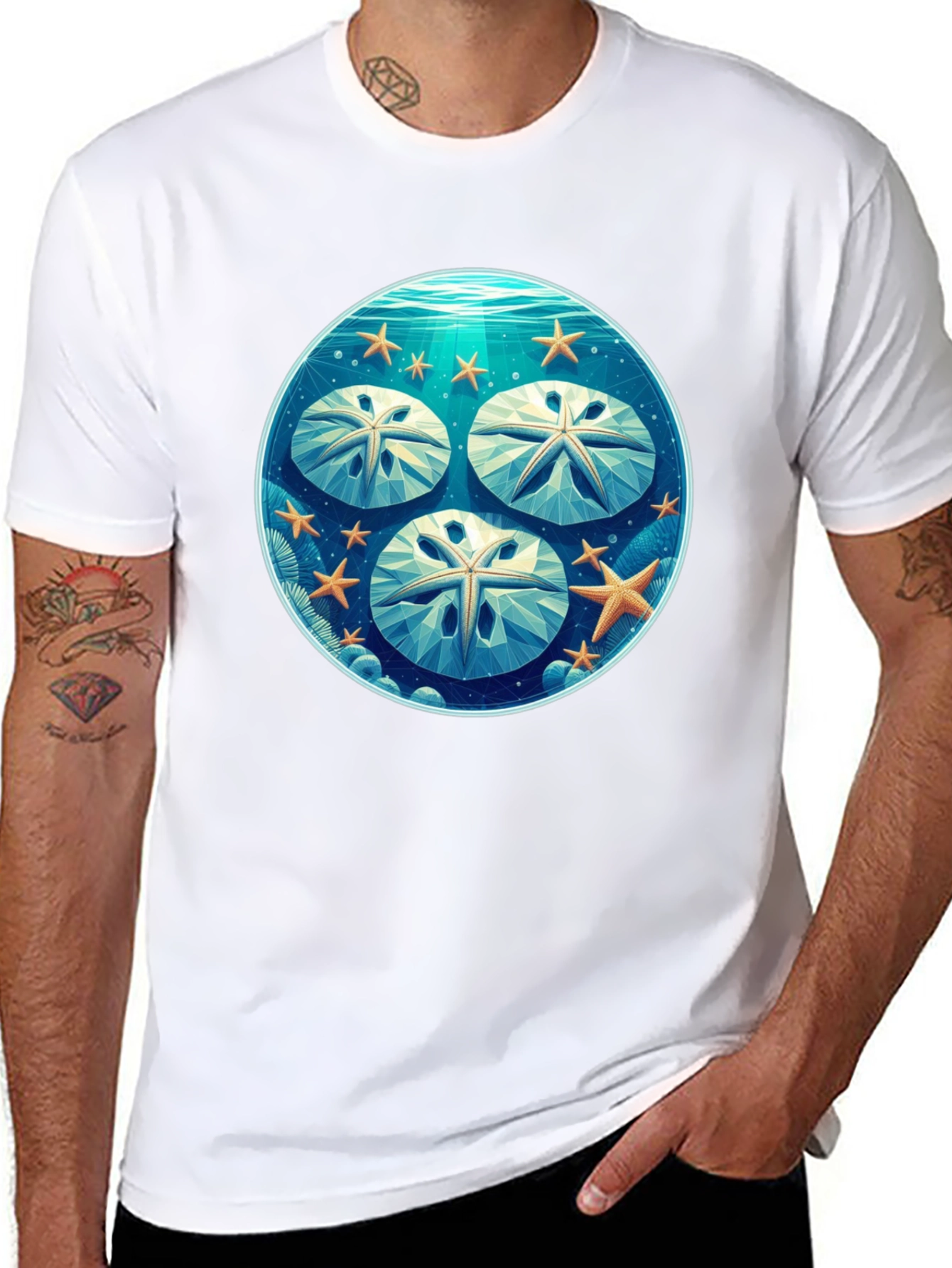Sand Dollar Graphic Tee - Coastal Style