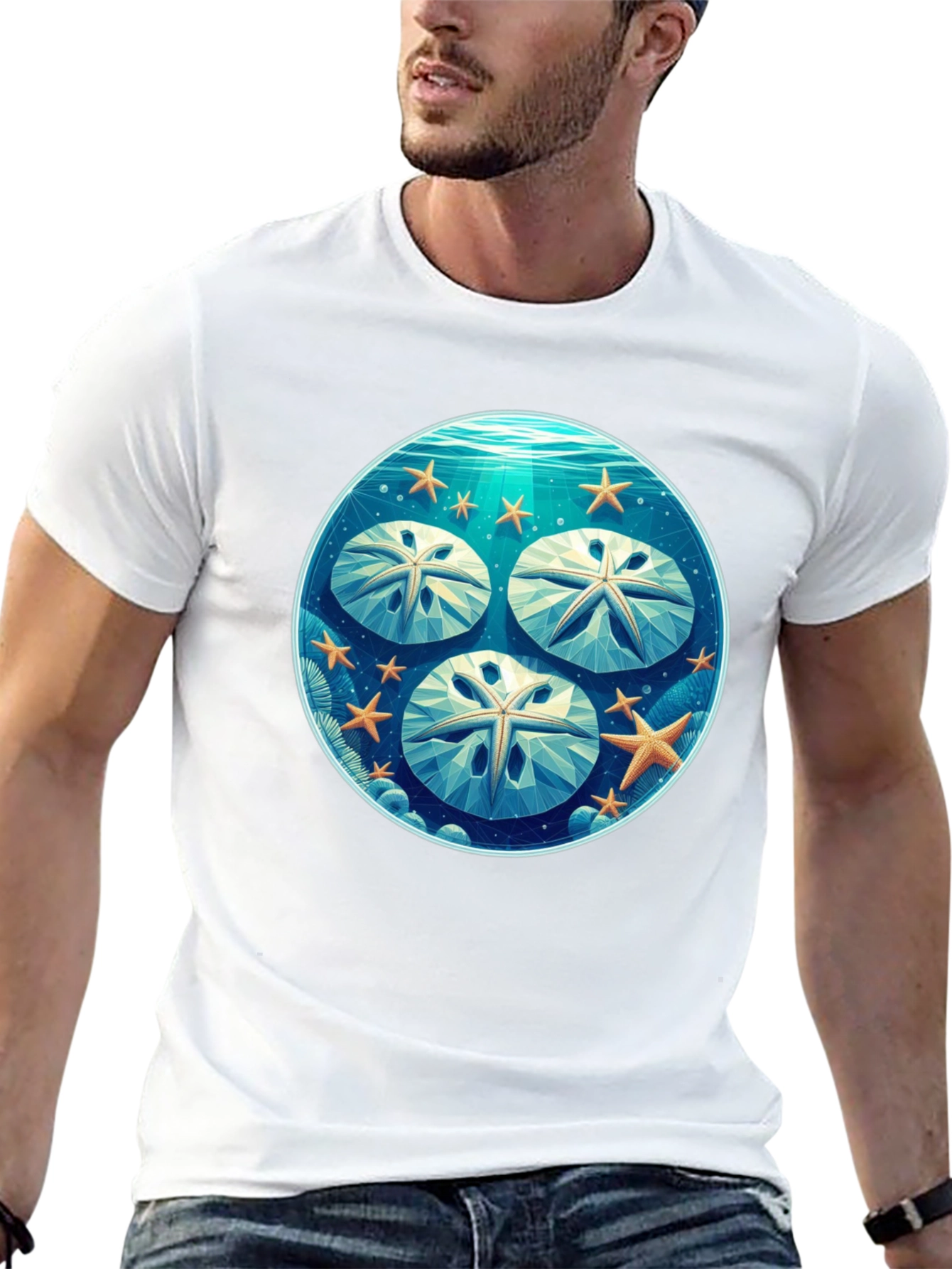 Sand Dollar Graphic Tee - Coastal Style