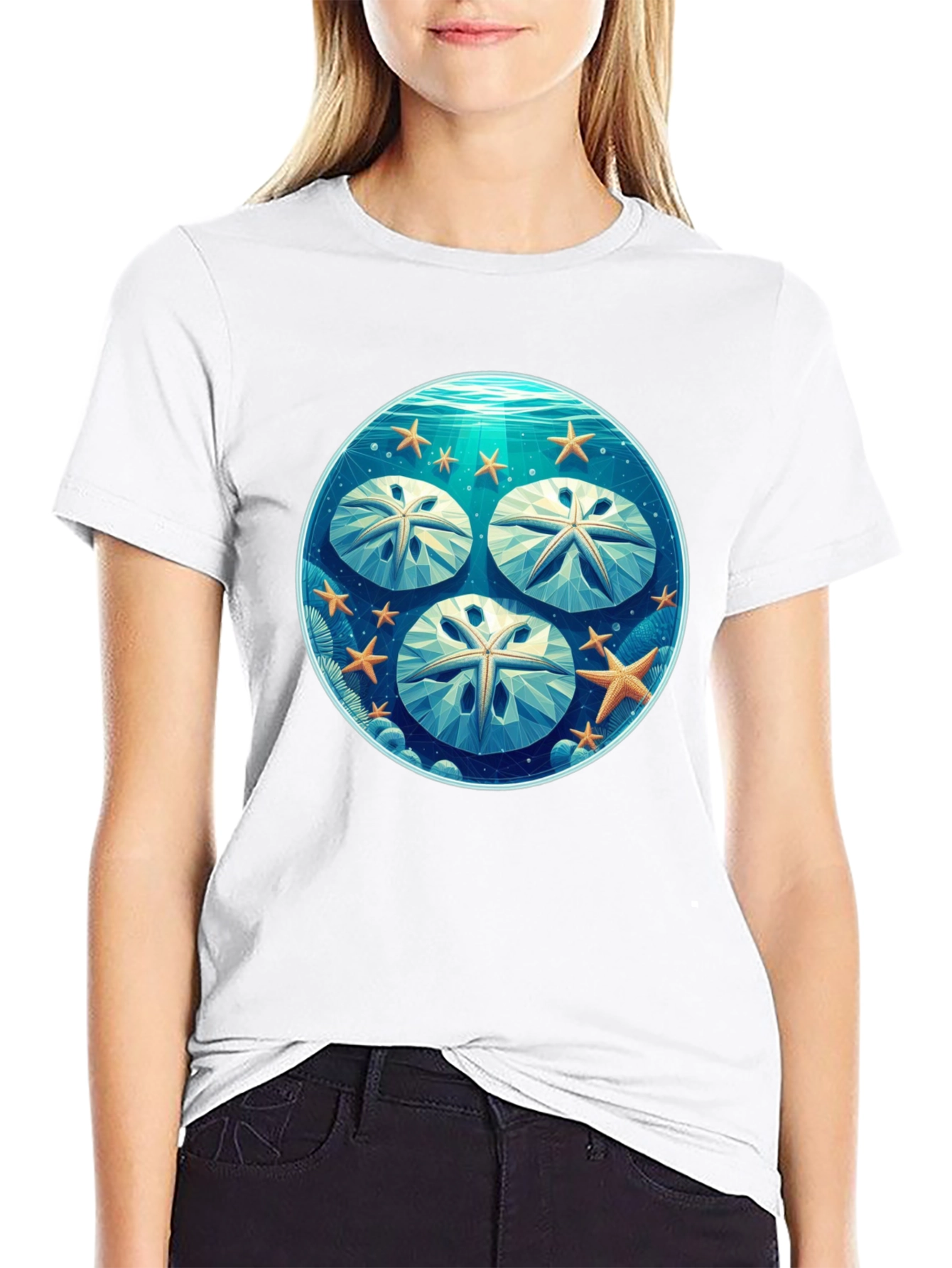 Sand Dollar Graphic Tee - Coastal Style