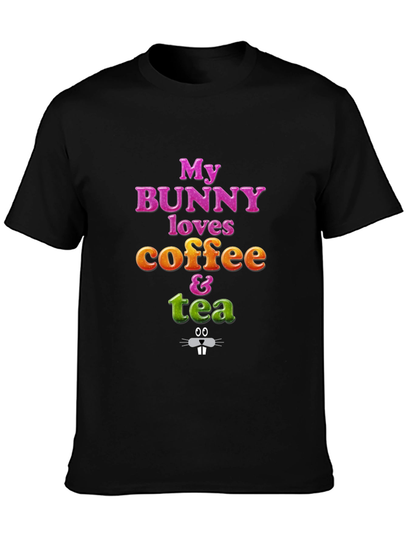 Bunny Loves Coffee & Tea Graphic Tee