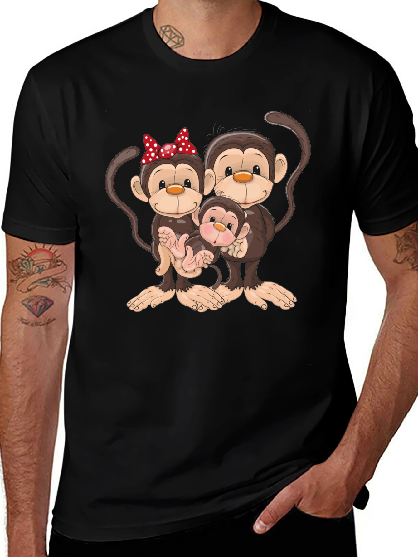 Monkey Family Graphic Tee