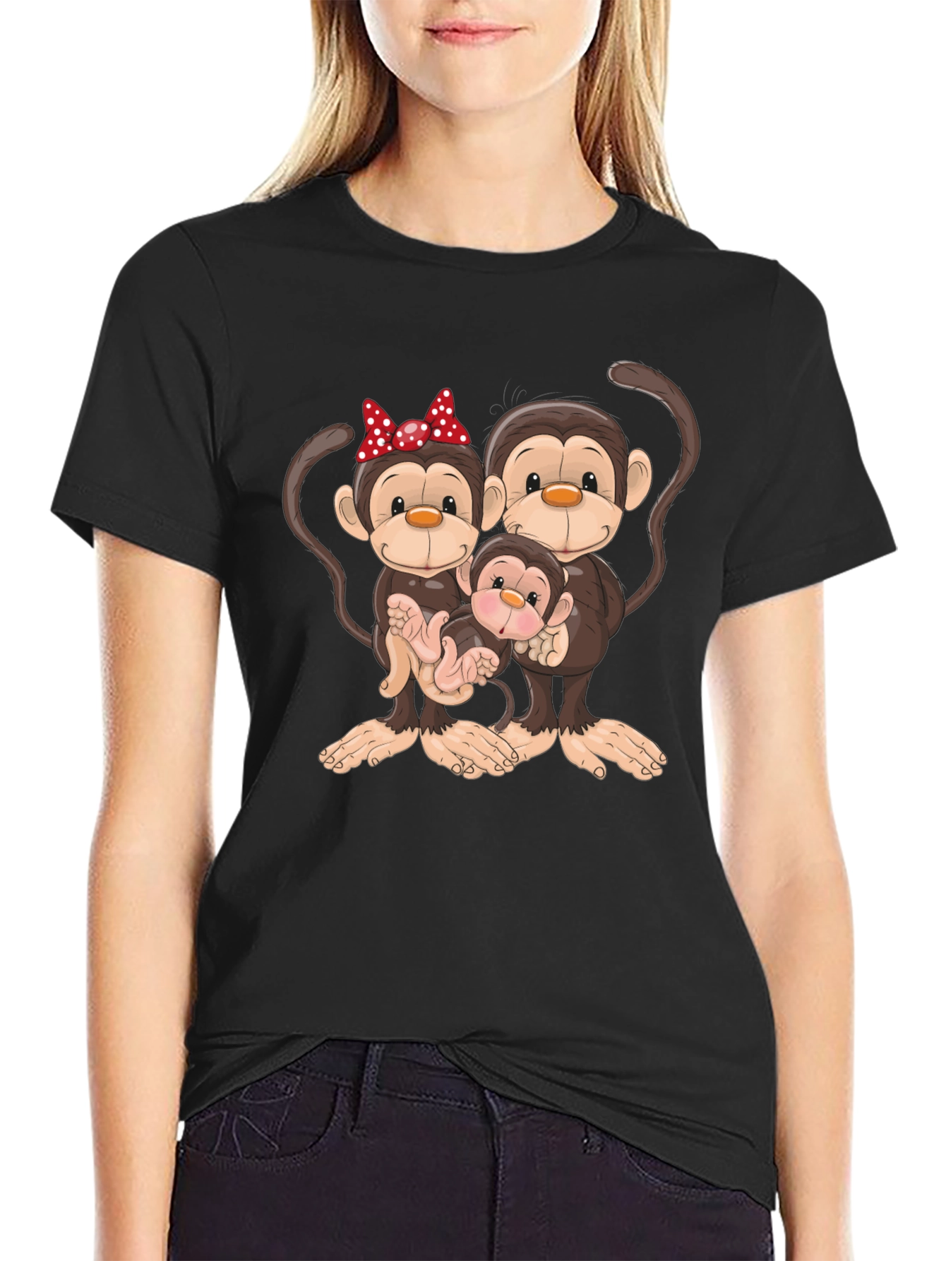 Monkey Family Graphic Tee