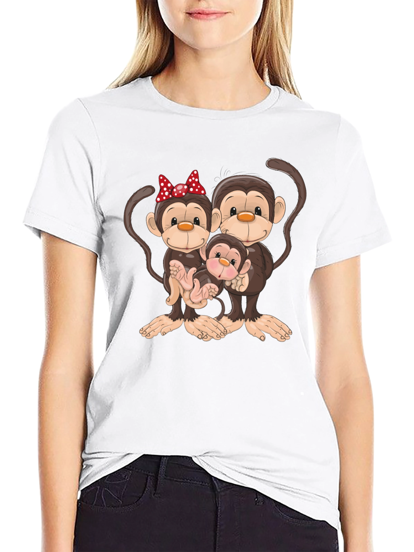 Monkey Family Graphic Tee