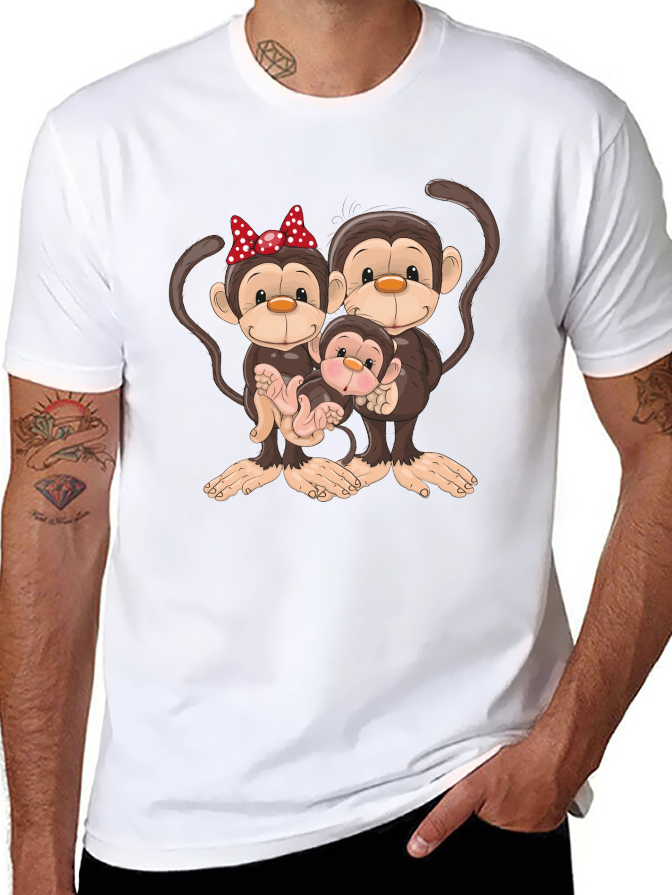 Monkey Family Graphic Tee