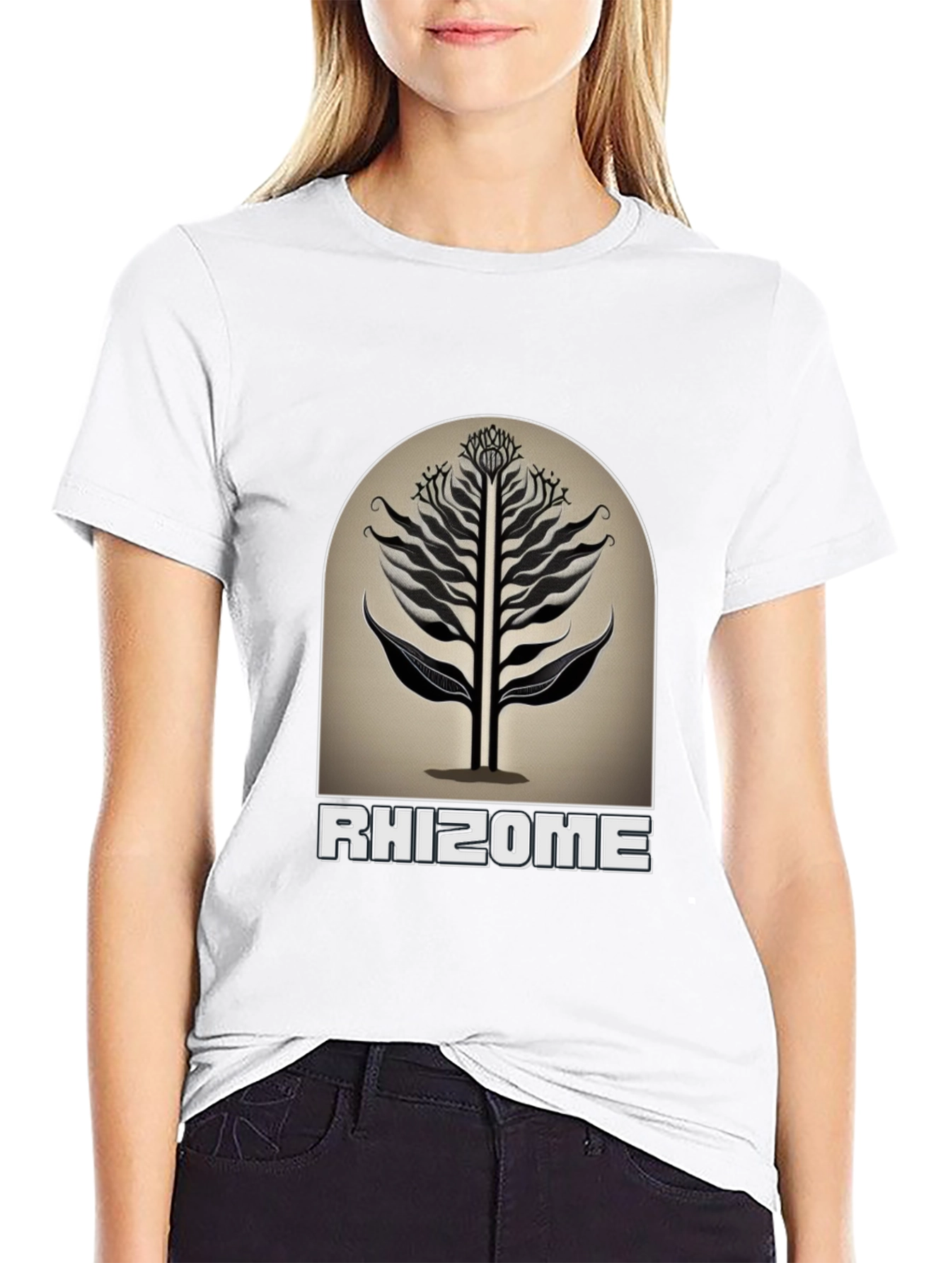 Rhizome Graphic Tee - Modern Black T-Shirt
