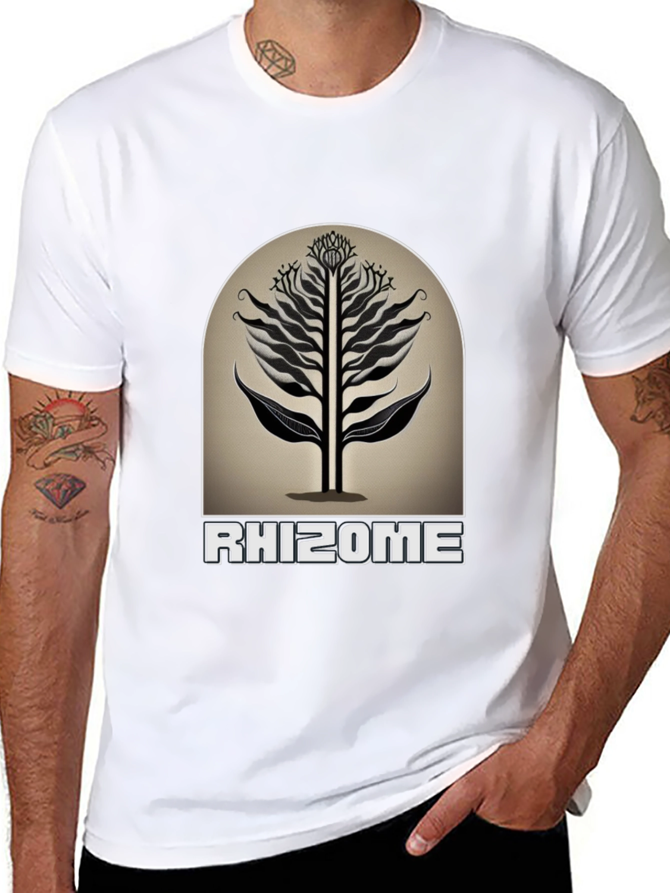 Rhizome Graphic Tee - Modern Black T-Shirt