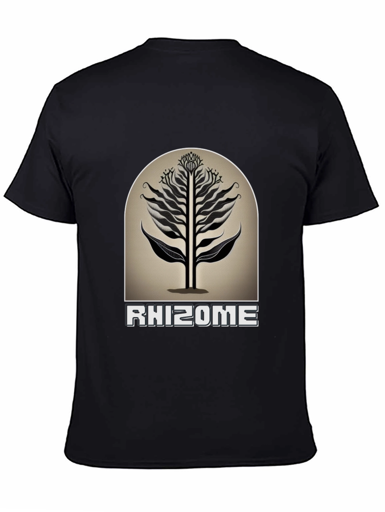 Rhizome Graphic Tee - Modern Black T-Shirt