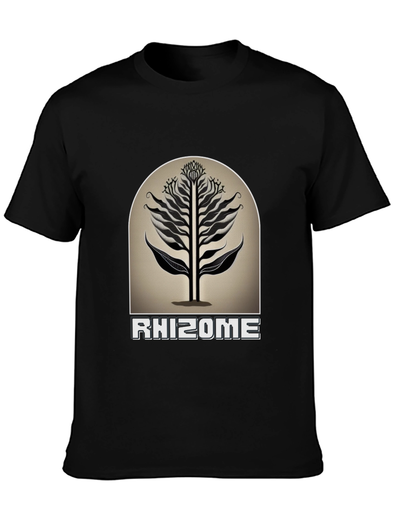 Rhizome Graphic Tee - Modern Black T-Shirt