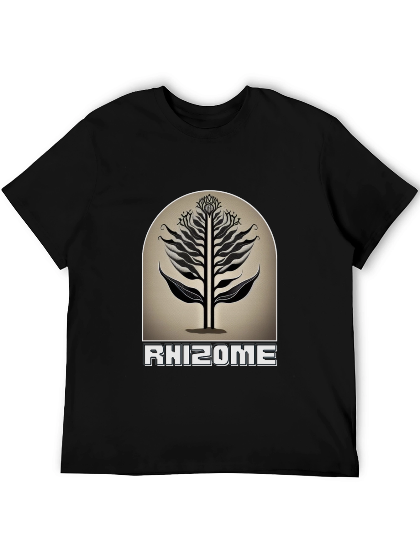 Rhizome Graphic Tee - Modern Black T-Shirt