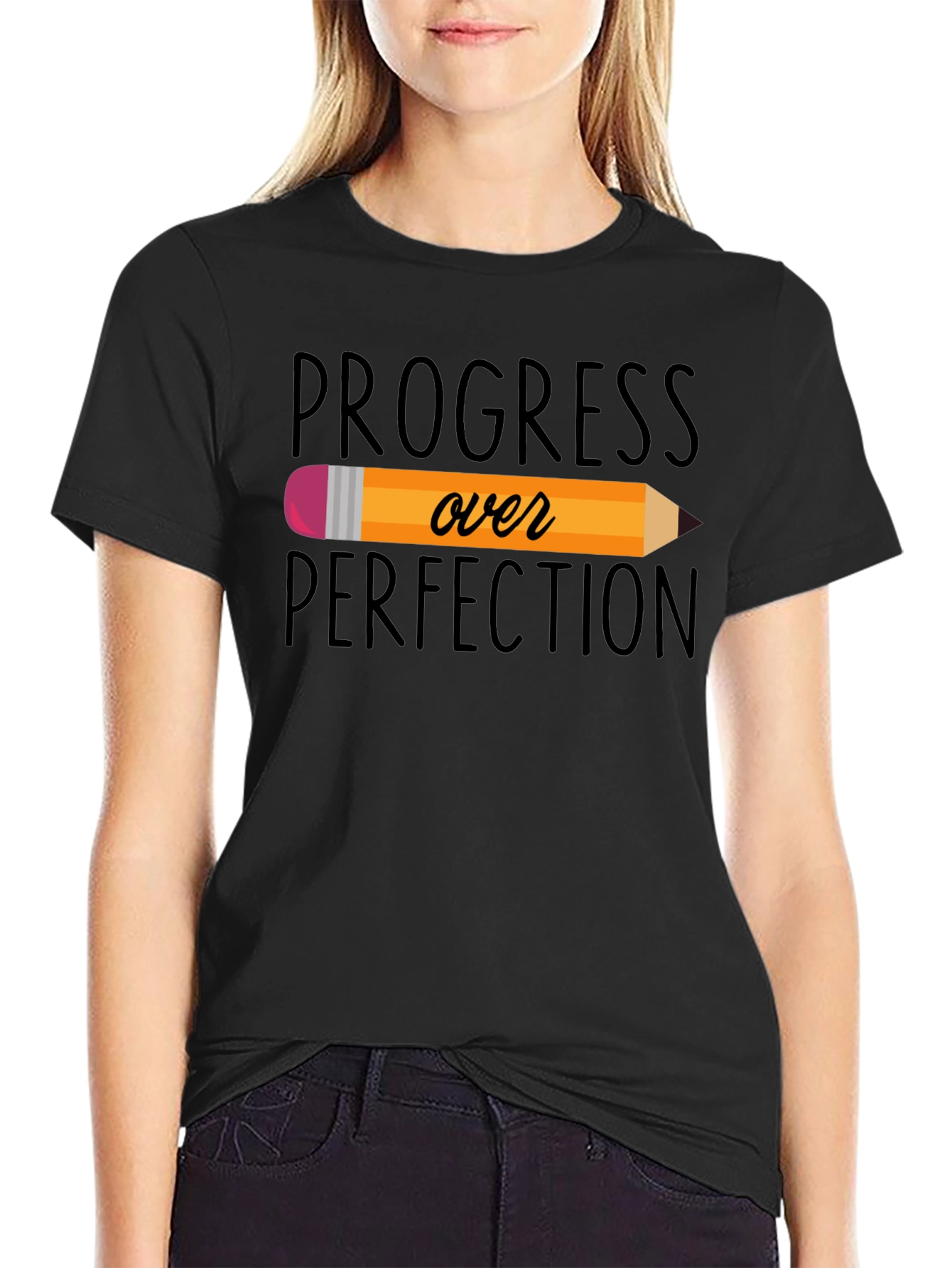 Progress Over Perfection T-Shirt - Motivational Teacher Tee