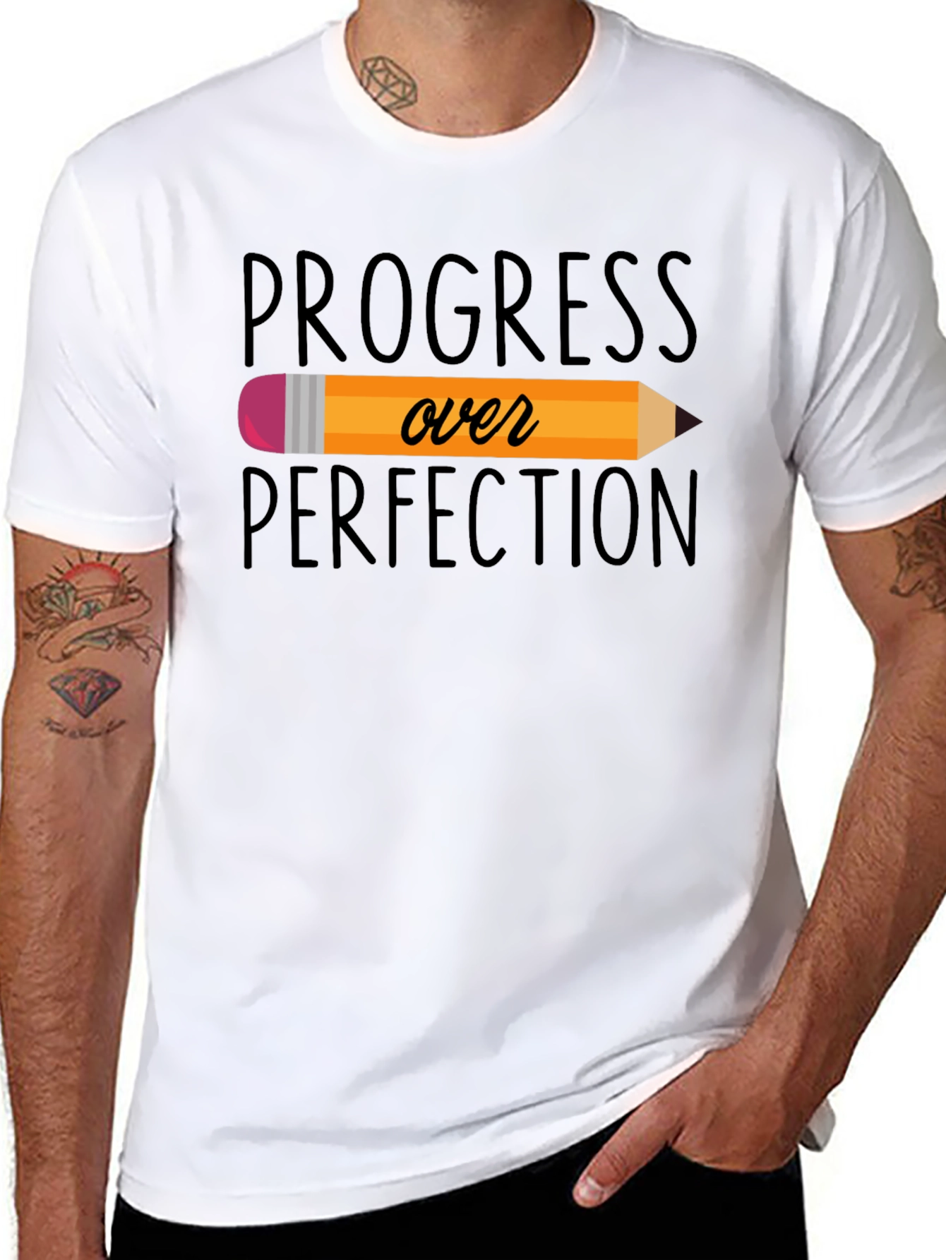 Progress Over Perfection T-Shirt - Motivational Teacher Tee