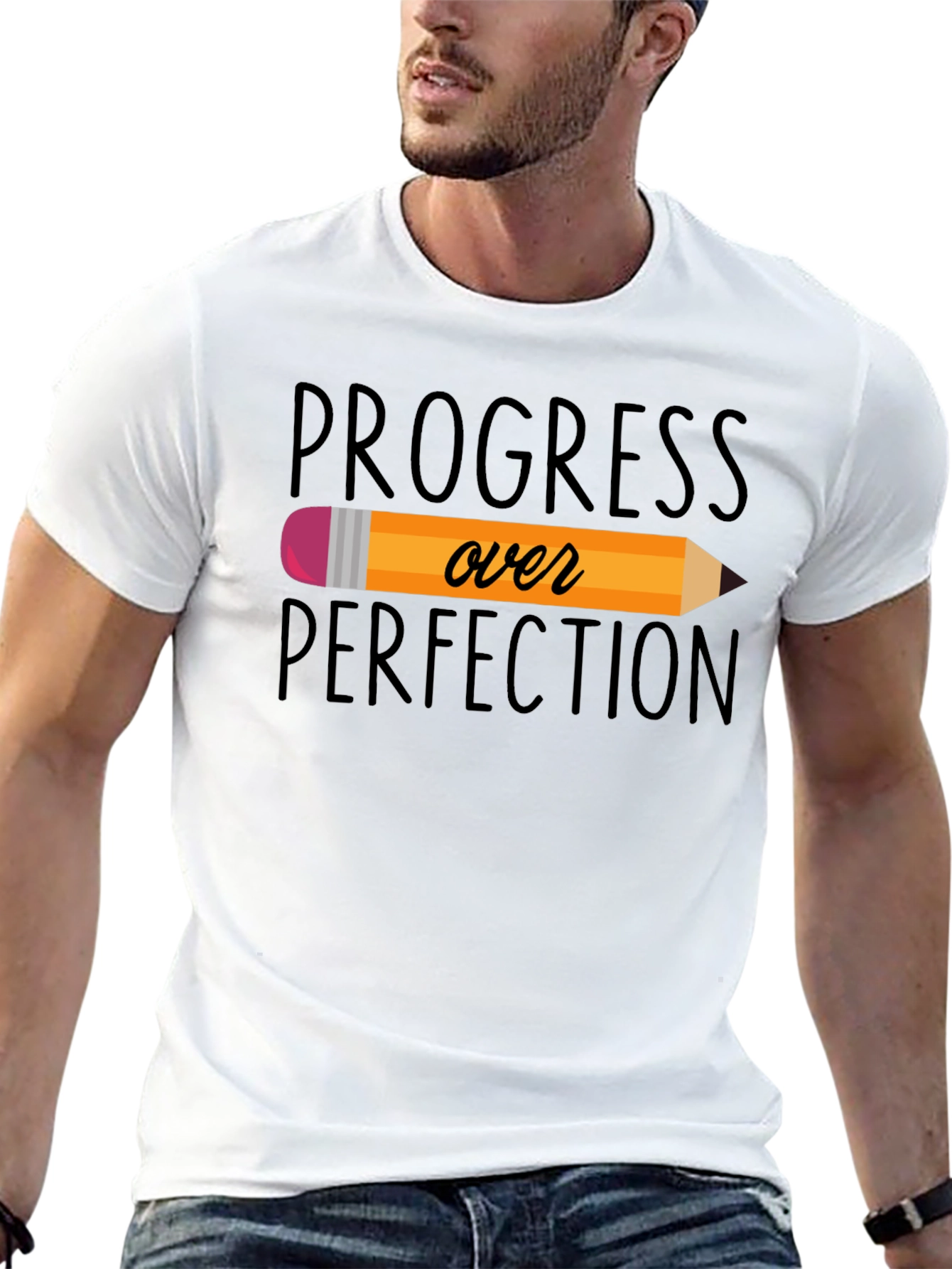 Progress Over Perfection T-Shirt - Motivational Teacher Tee