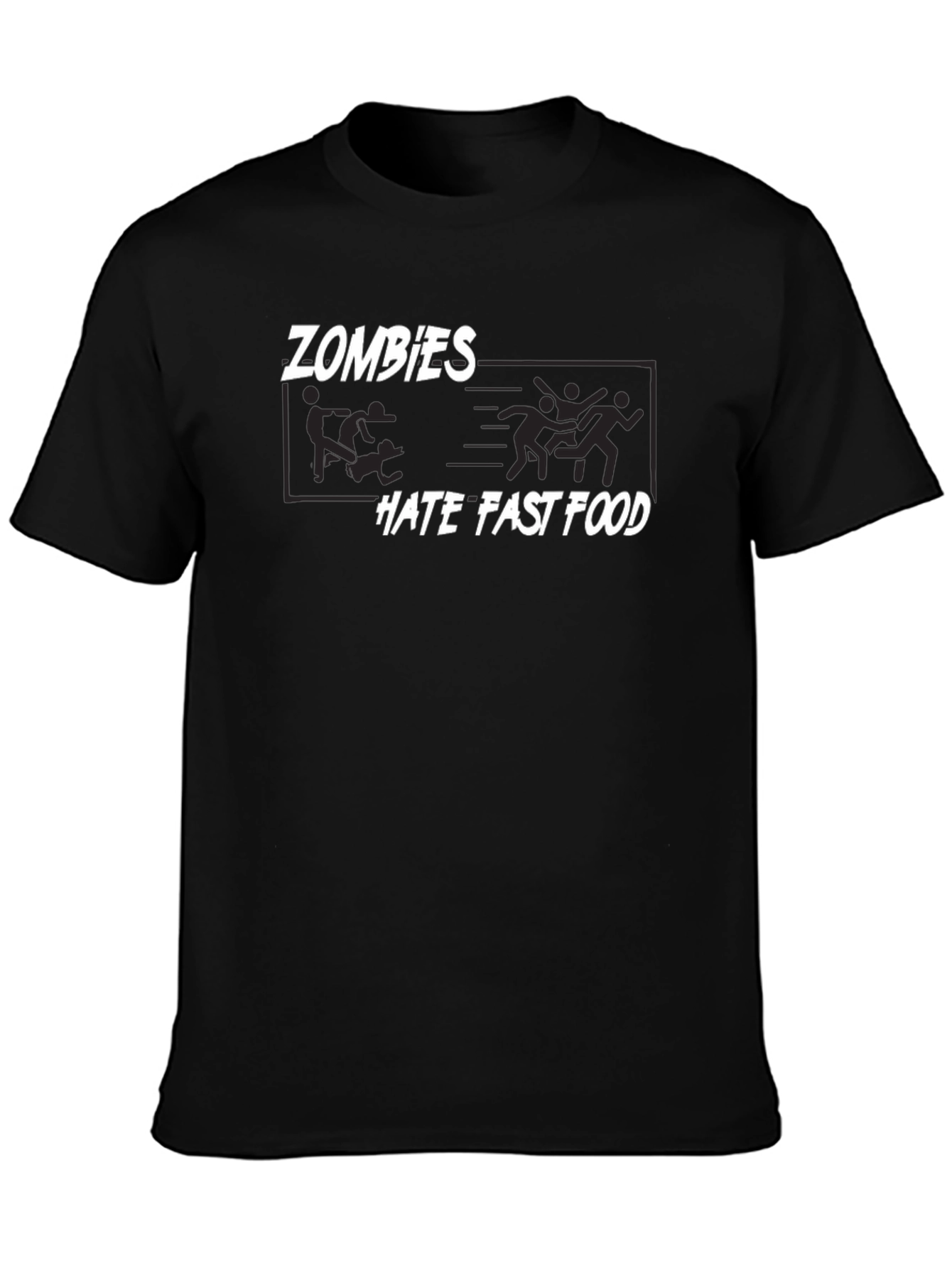 Zombies Hate Fast Food Graphic T-Shirt
