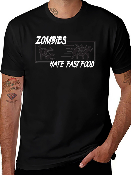 Zombies Hate Fast Food Graphic T-Shirt