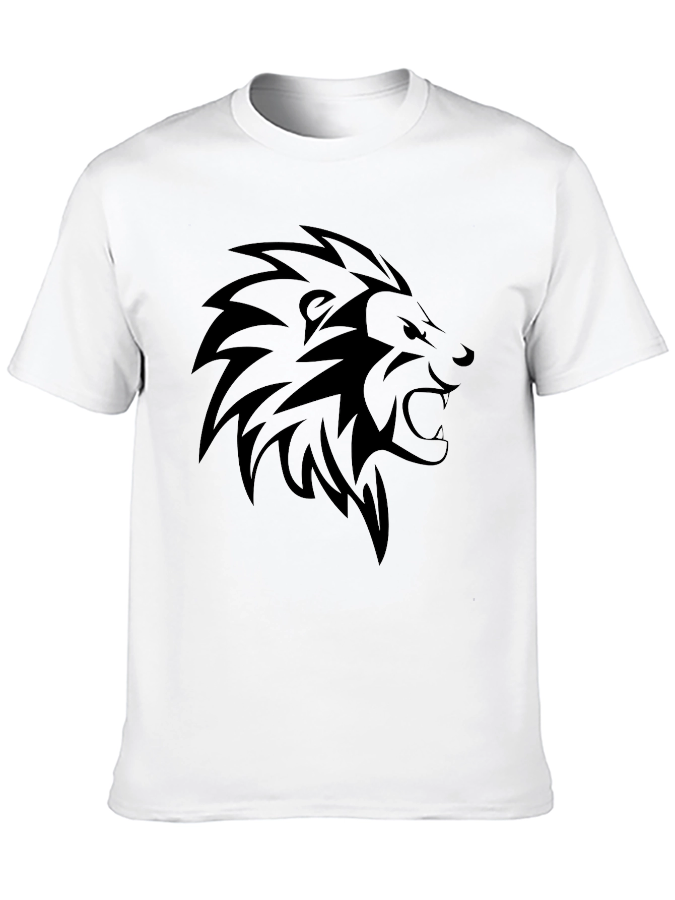 Lion Graphic Black T-Shirt for Men