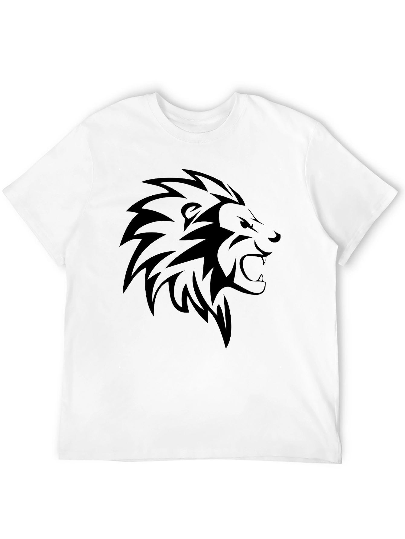 Lion Graphic Black T-Shirt for Men